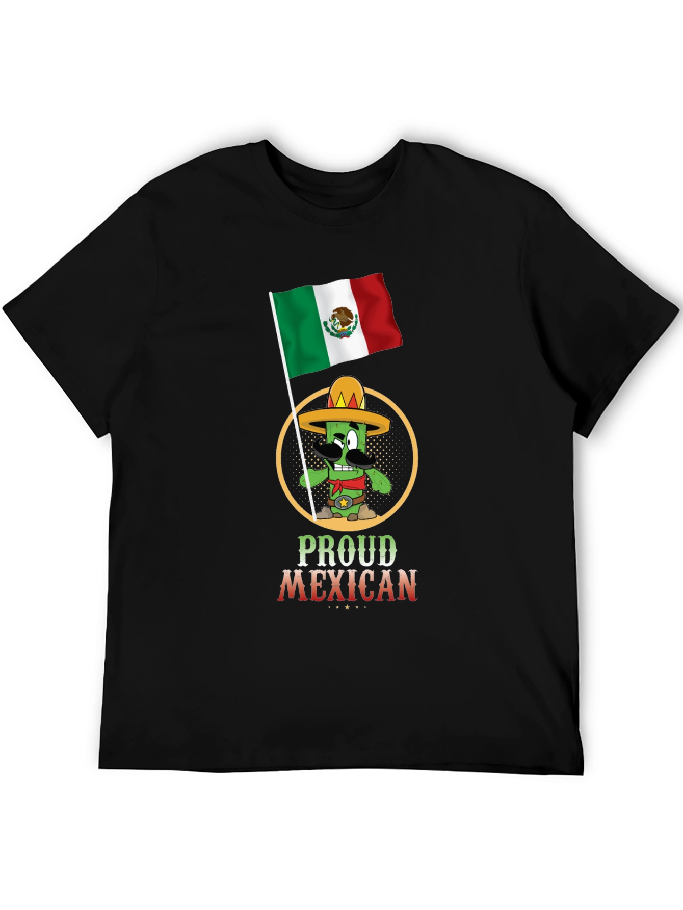 Black Proud Mexican T-Shirt - Cactus Graphic Tee view 5