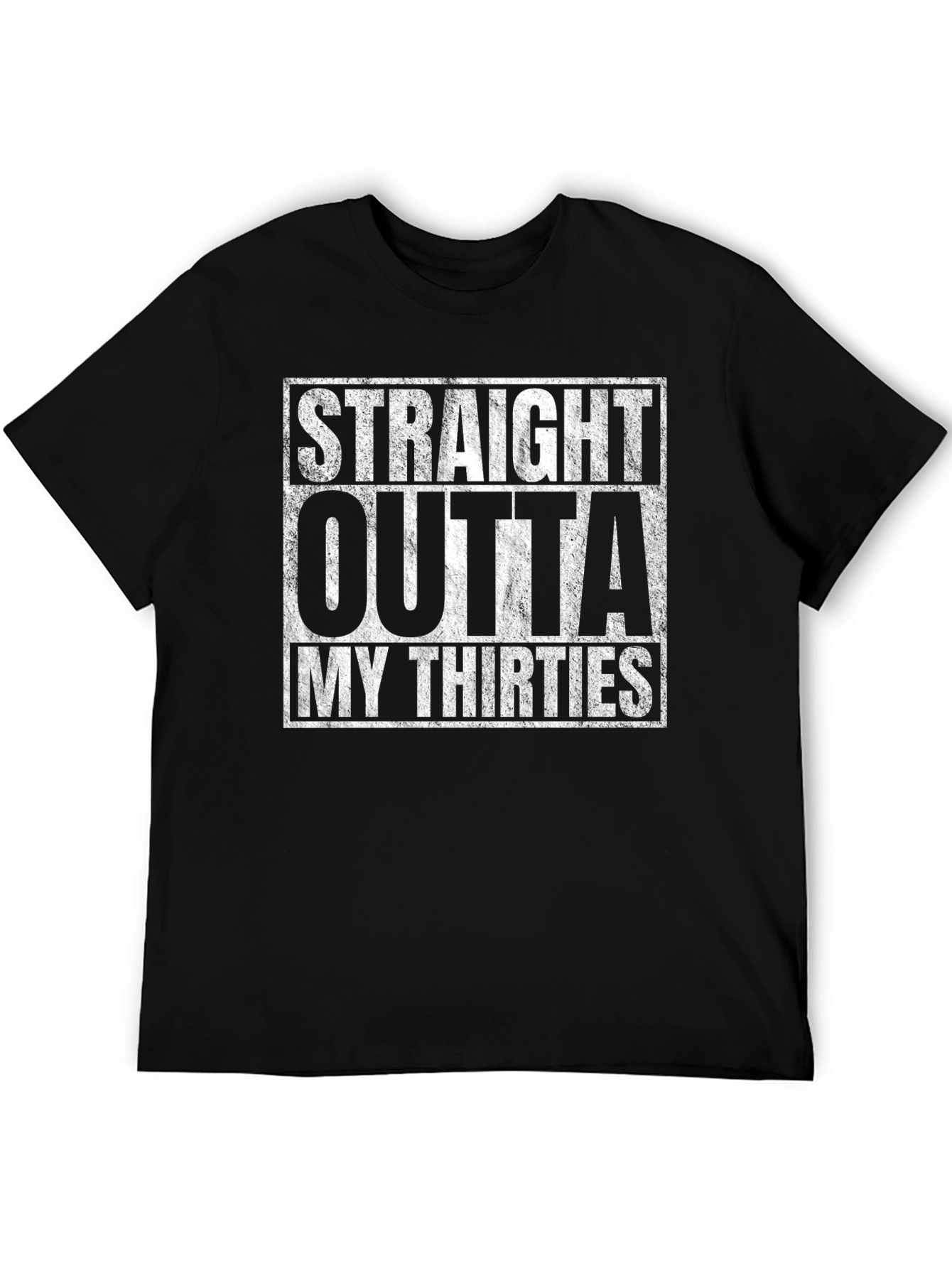 Black Straight Outta My Thirties Graphic T-Shirt view 5