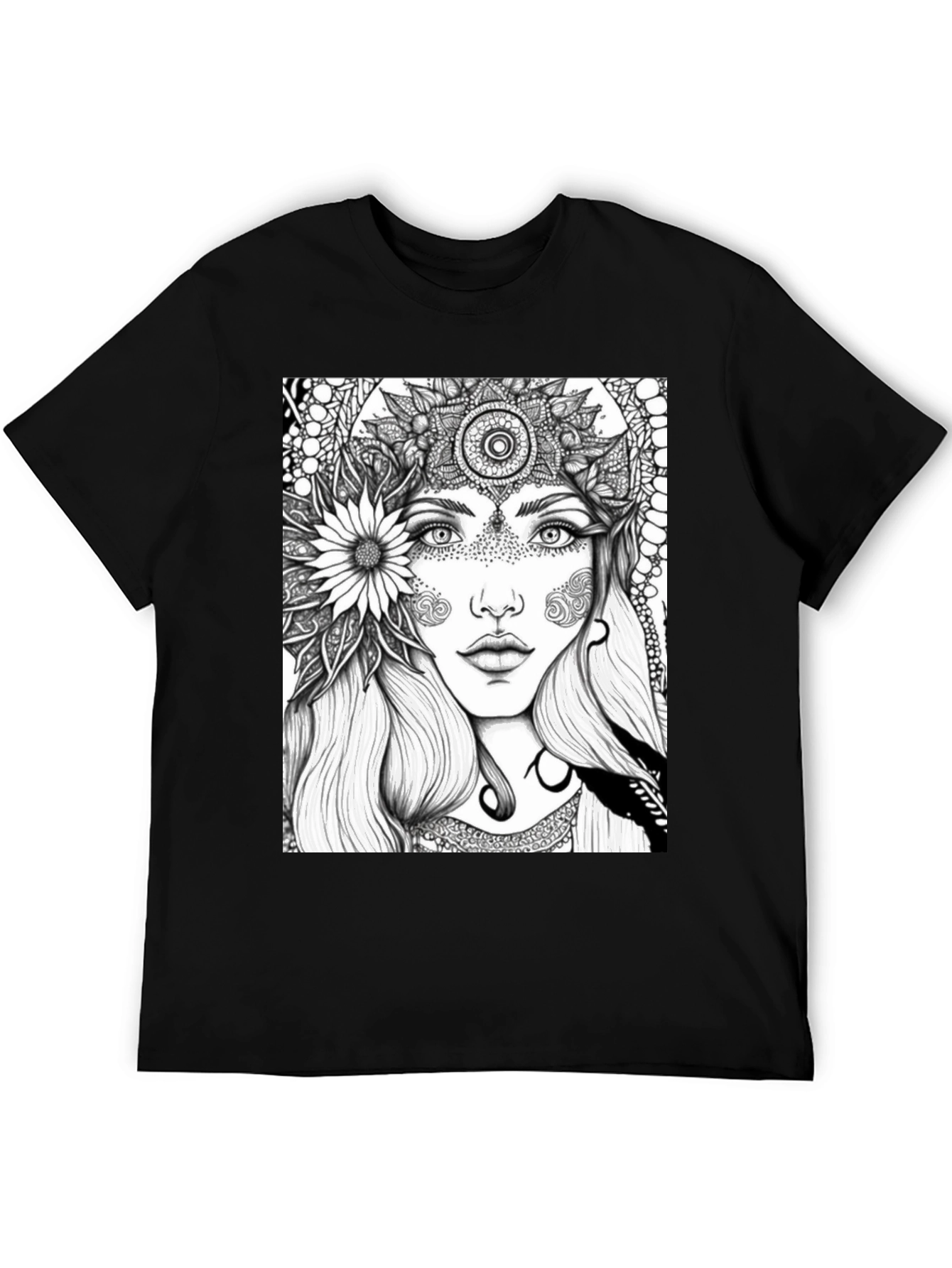 Black Mystic Woman Graphic Tee - Black view 5