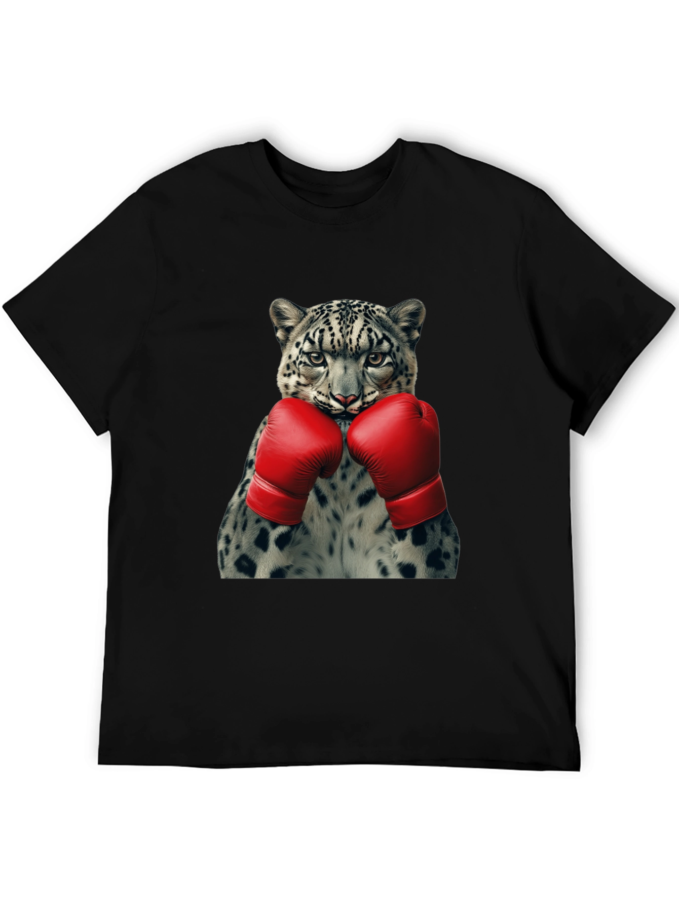 Black Leopard Boxer Graphic Tee - Punchy Style! view 5