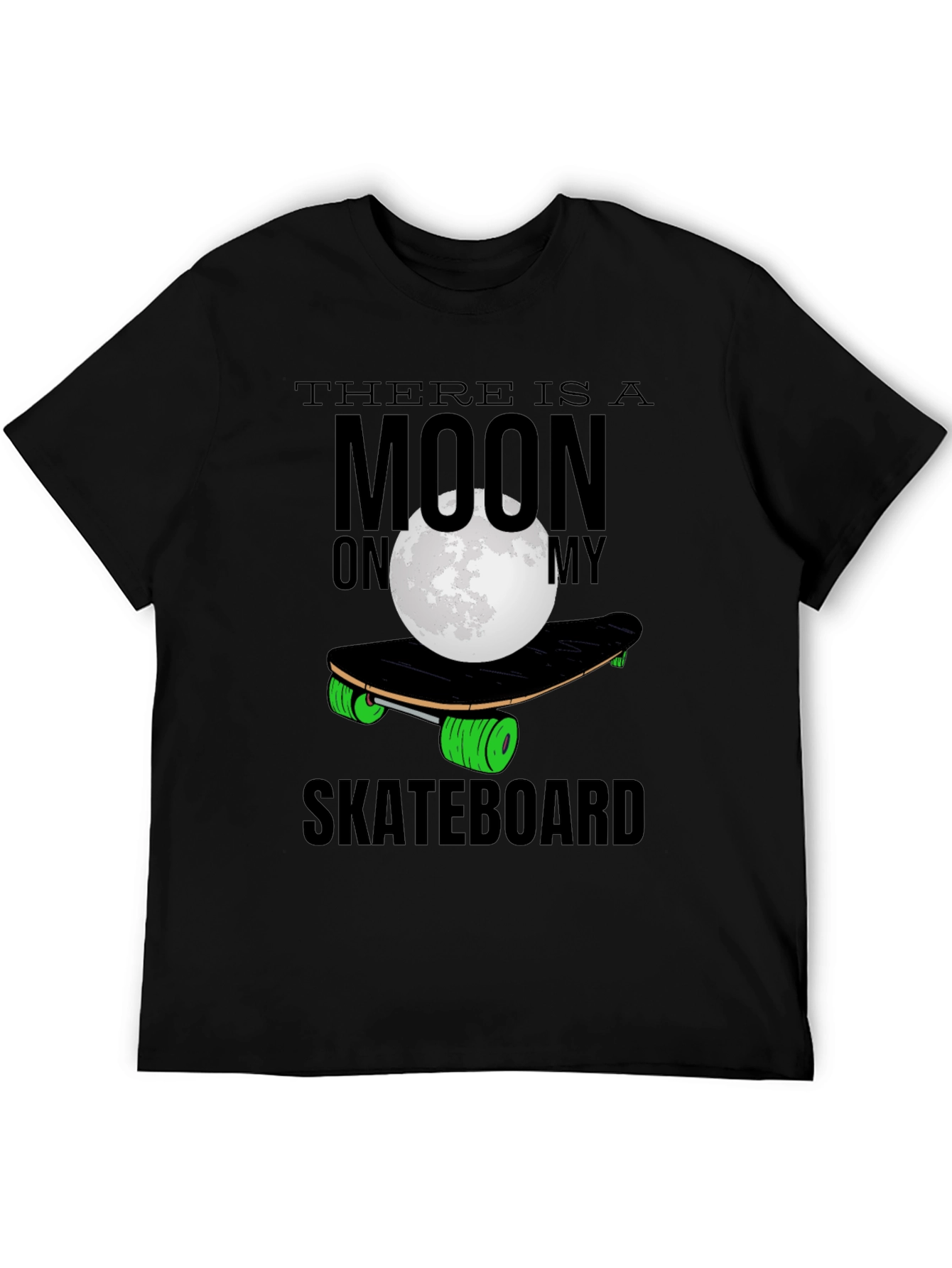 Black Moon Skateboard T-Shirt - Unique Graphic Tee view 5