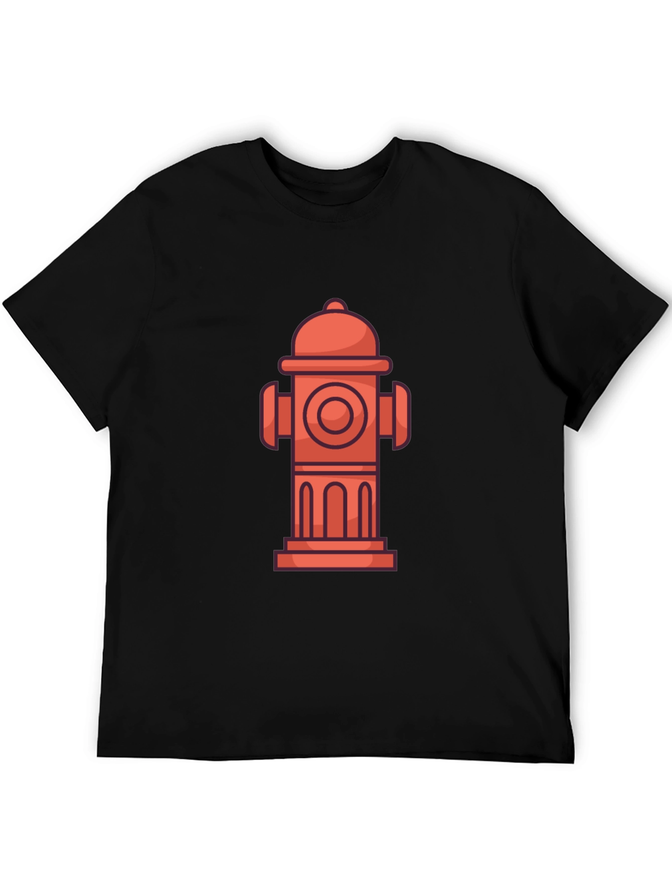 Black Fire Hydrant Graphic Tee - Cool Cartoon Style view 5