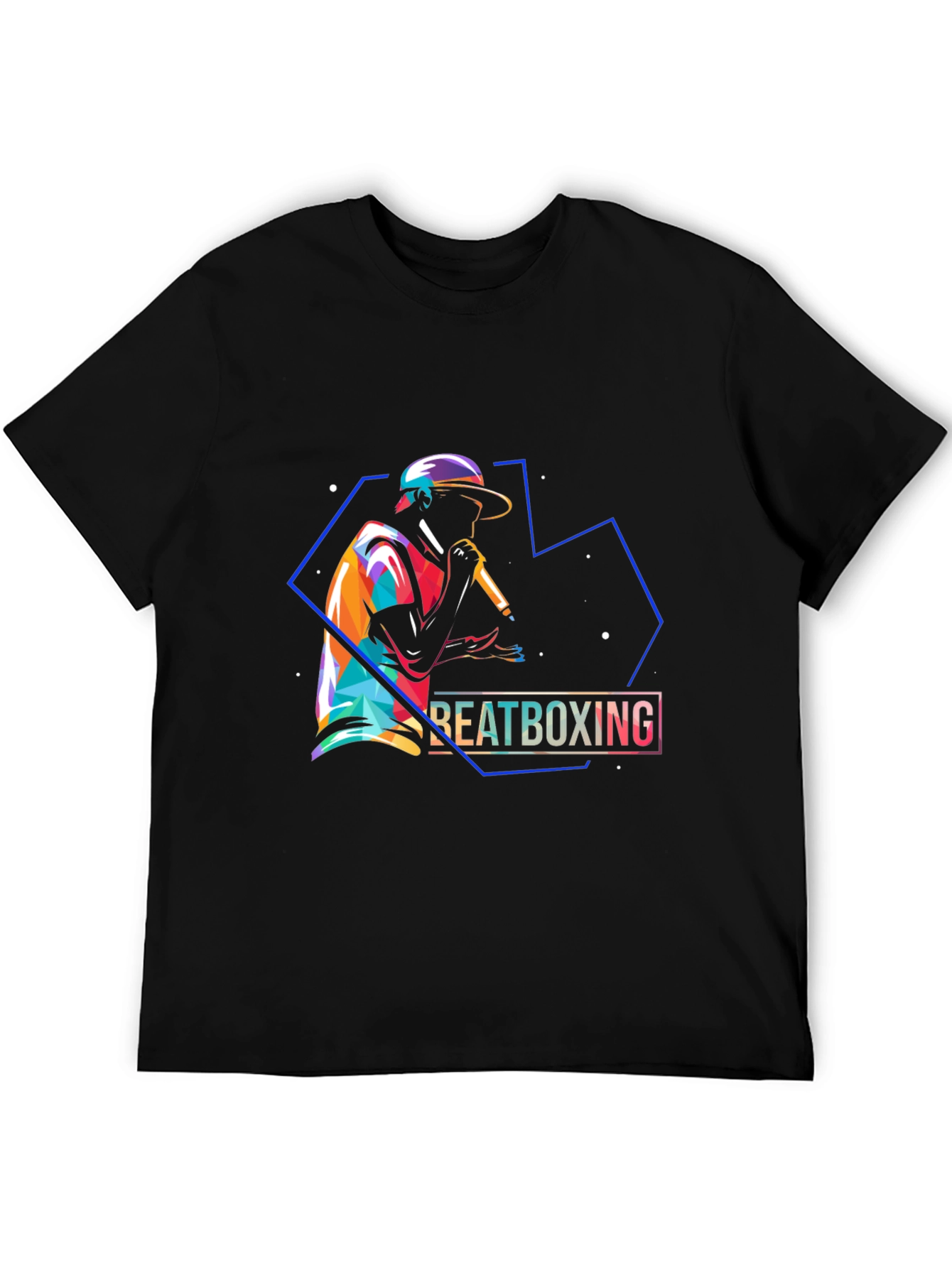 Black Beatboxing T-Shirt - Vibrant Music Graphic Tee view 5