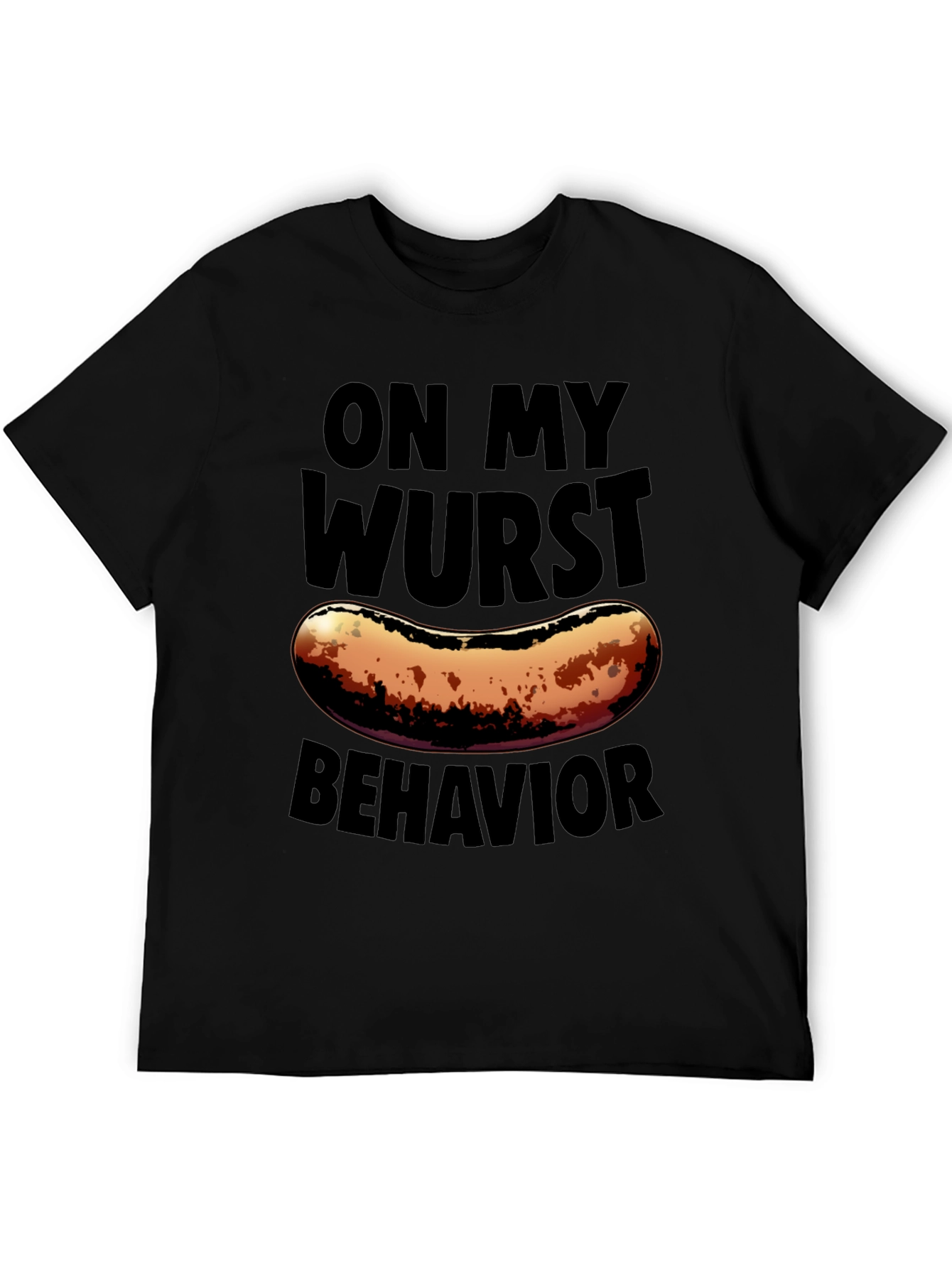 Black On My Wurst Behavior Graphic T-Shirt view 5