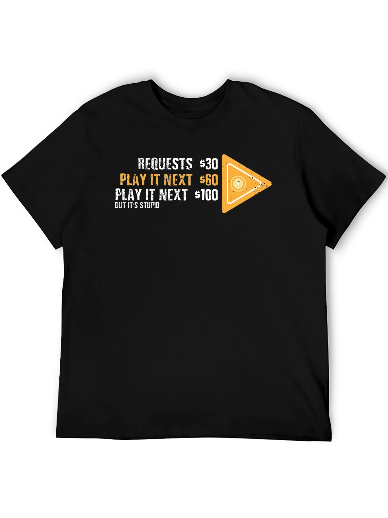 Black Requests Play It Next Tee - Unique Design view 5