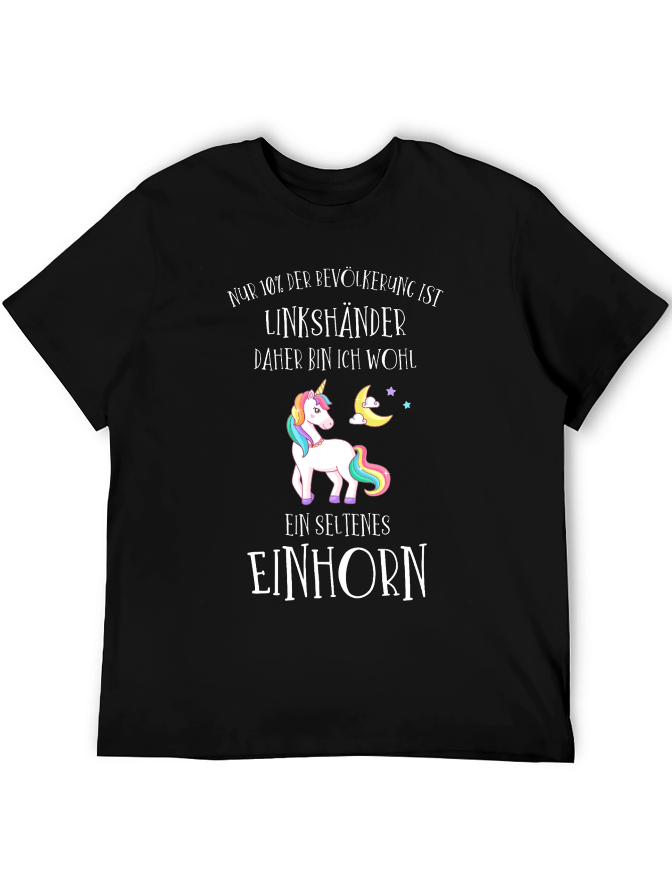 Black Left-Handed Unicorn T-Shirt view 5