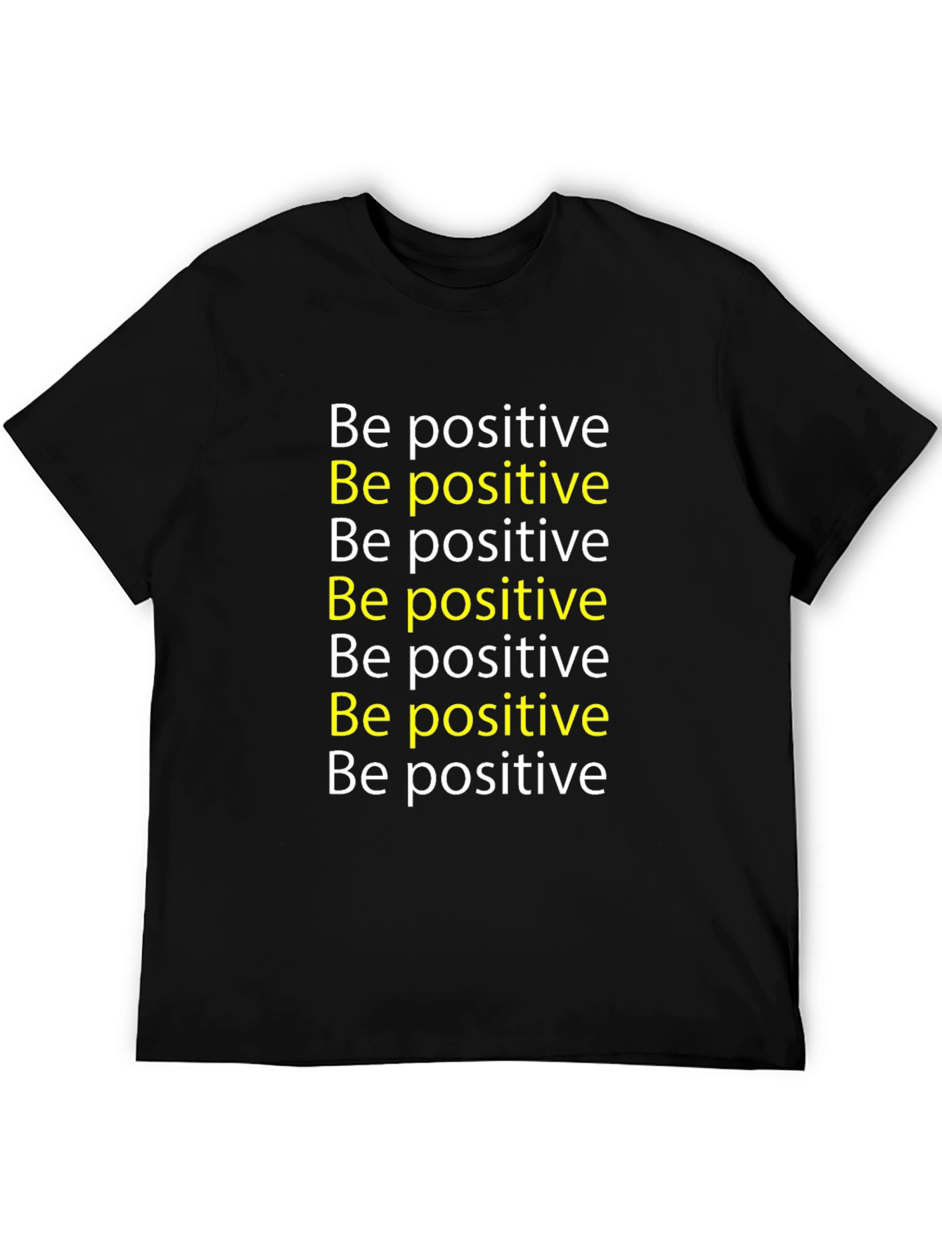 Black Be Positive Graphic Tee - Motivational T-Shirt view 5