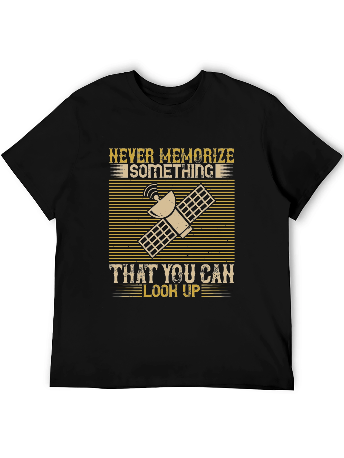 Black Never Memorize T-Shirt - Look It Up! view 5