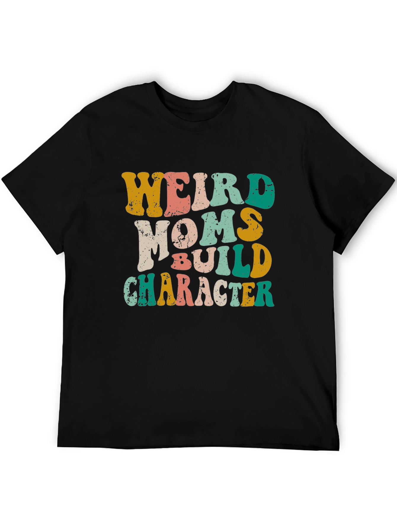 Black Weird Moms Build Character Graphic Tee view 5