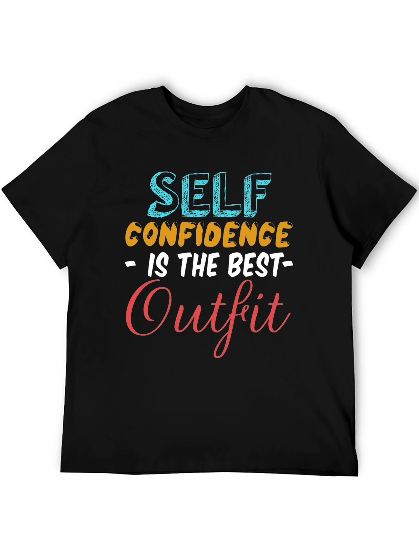 Black Self Confidence is the Best Outfit T-Shirt view 5