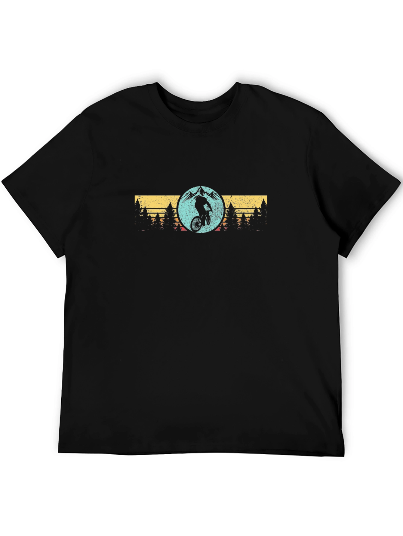 Black Mountain Biker Retro Graphic Tee view 5