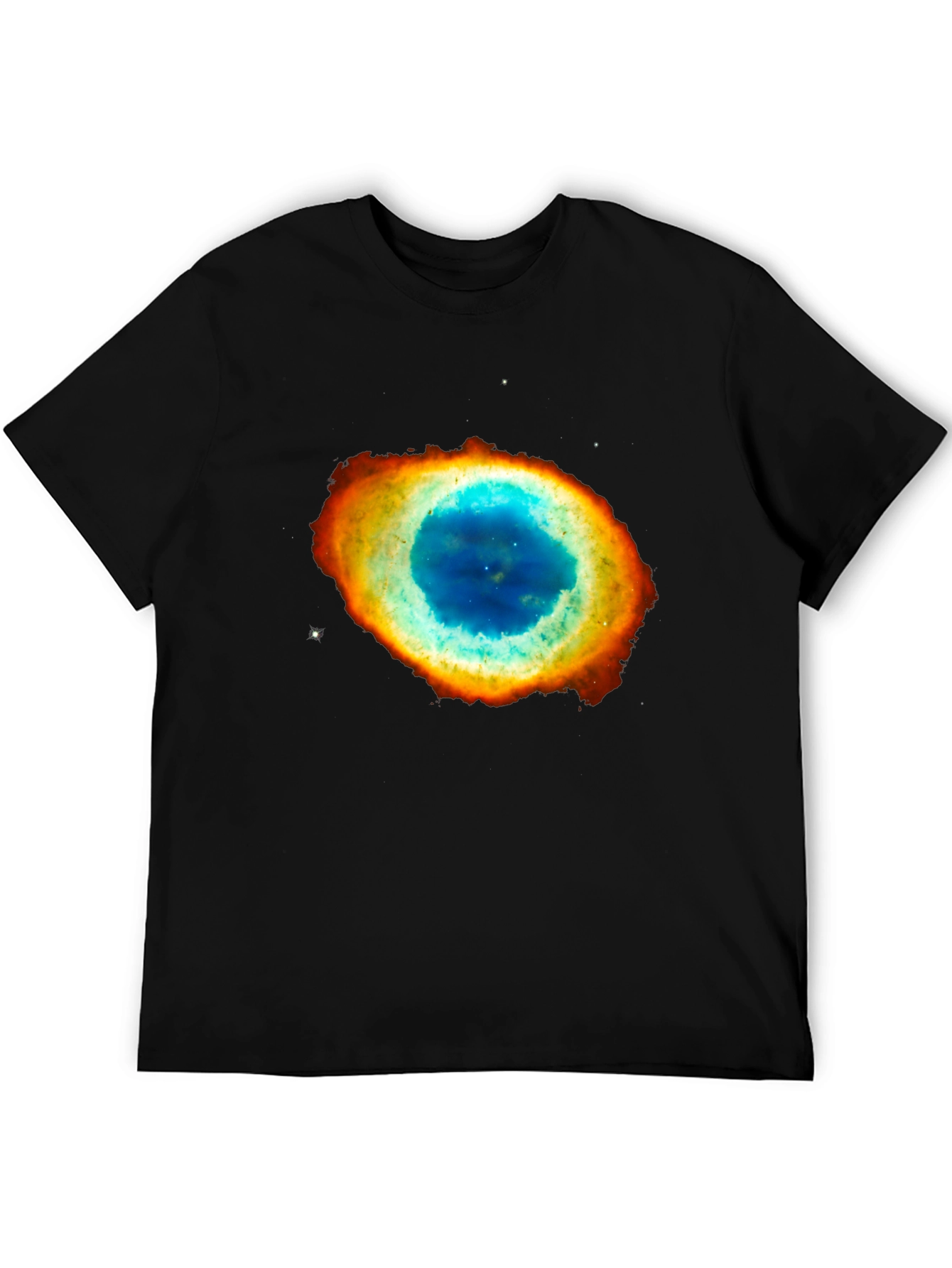 Black Nebula Print Black T-Shirt view 5