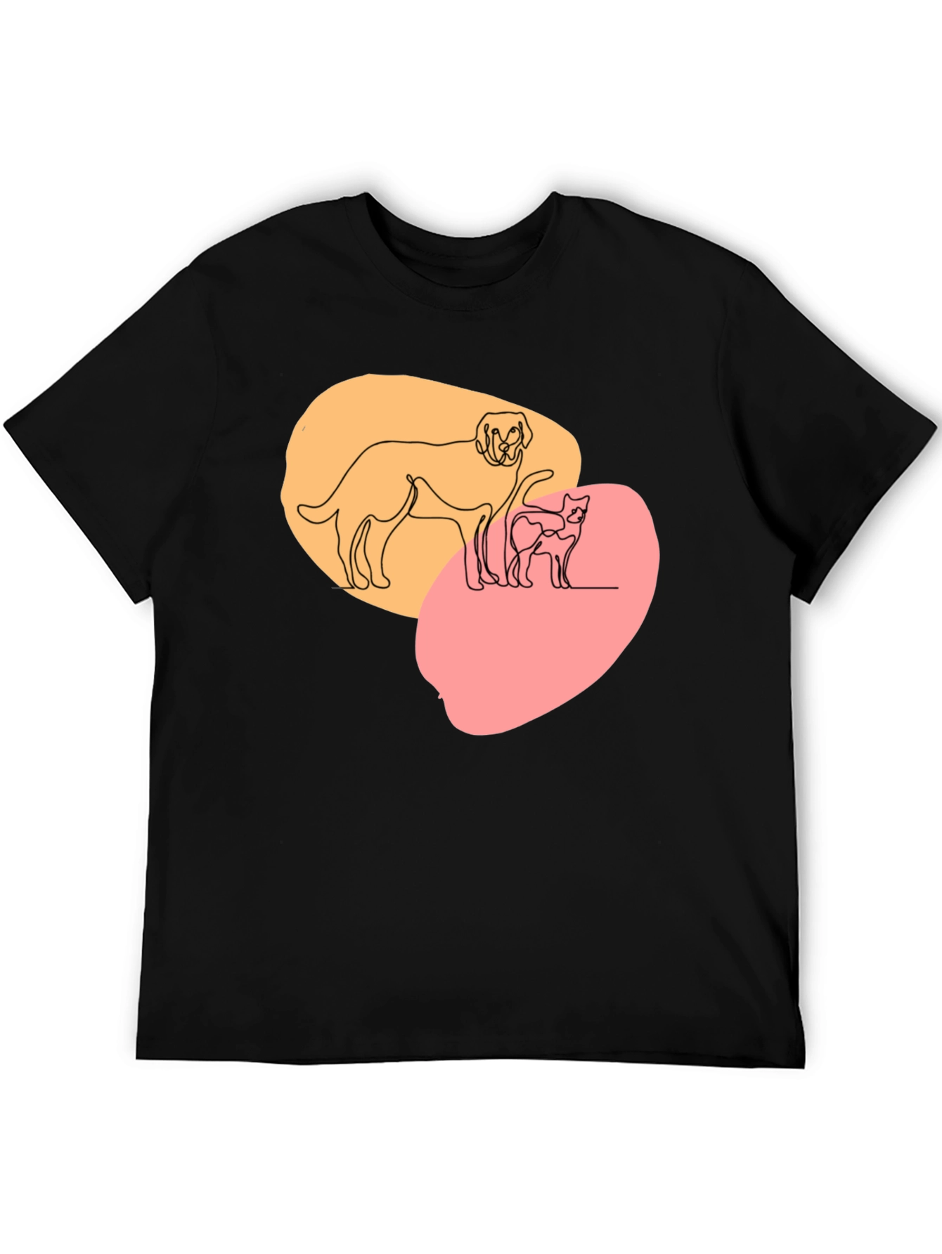 Black Dog and Cat Graphic Tee view 5