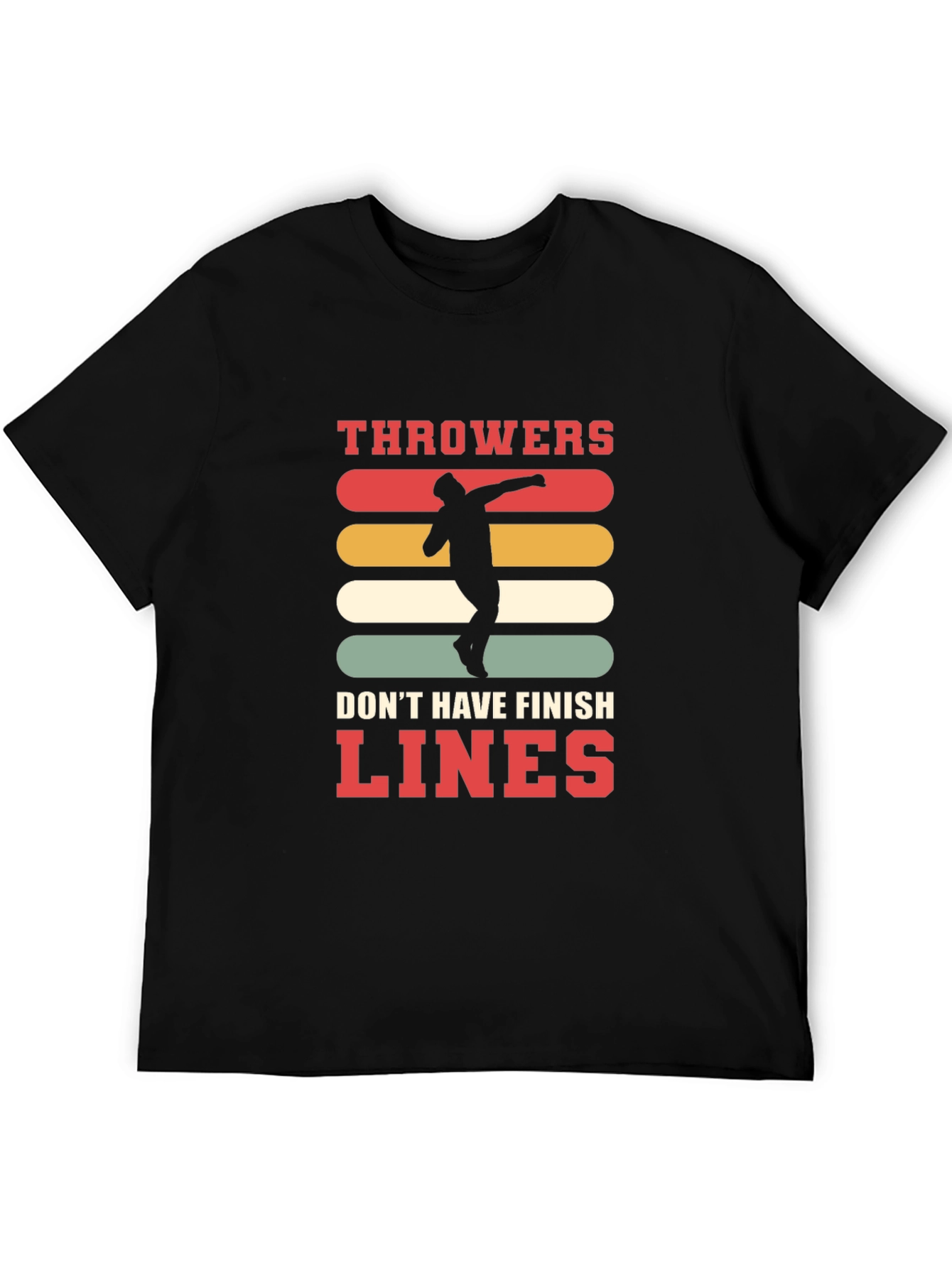 Black Throwers Don't Have Finish Lines Graphic Tee view 5