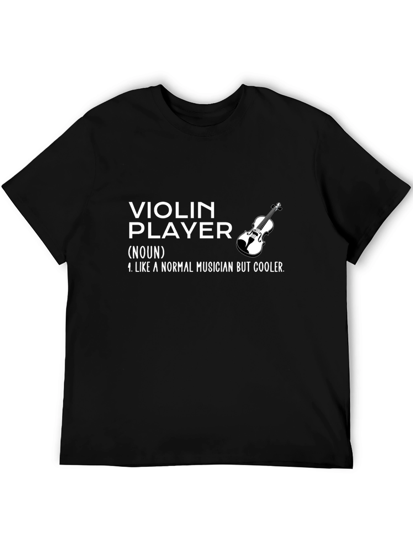 Black Violin Player Definition Graphic Tee - Cool Musician Shirt view 5