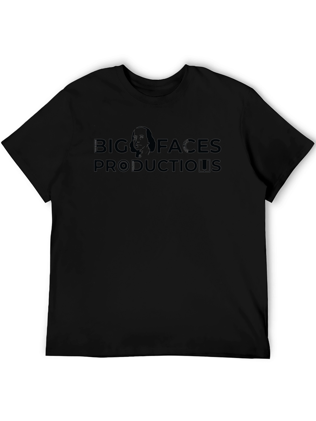 Black Big Faces Productions T-Shirt - Black view 5