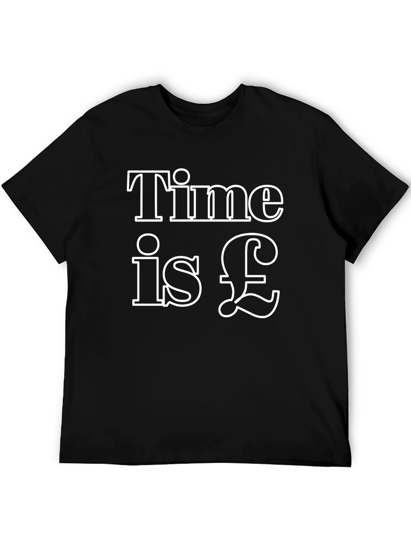 Black Time is Money Black Graphic Tee view 5