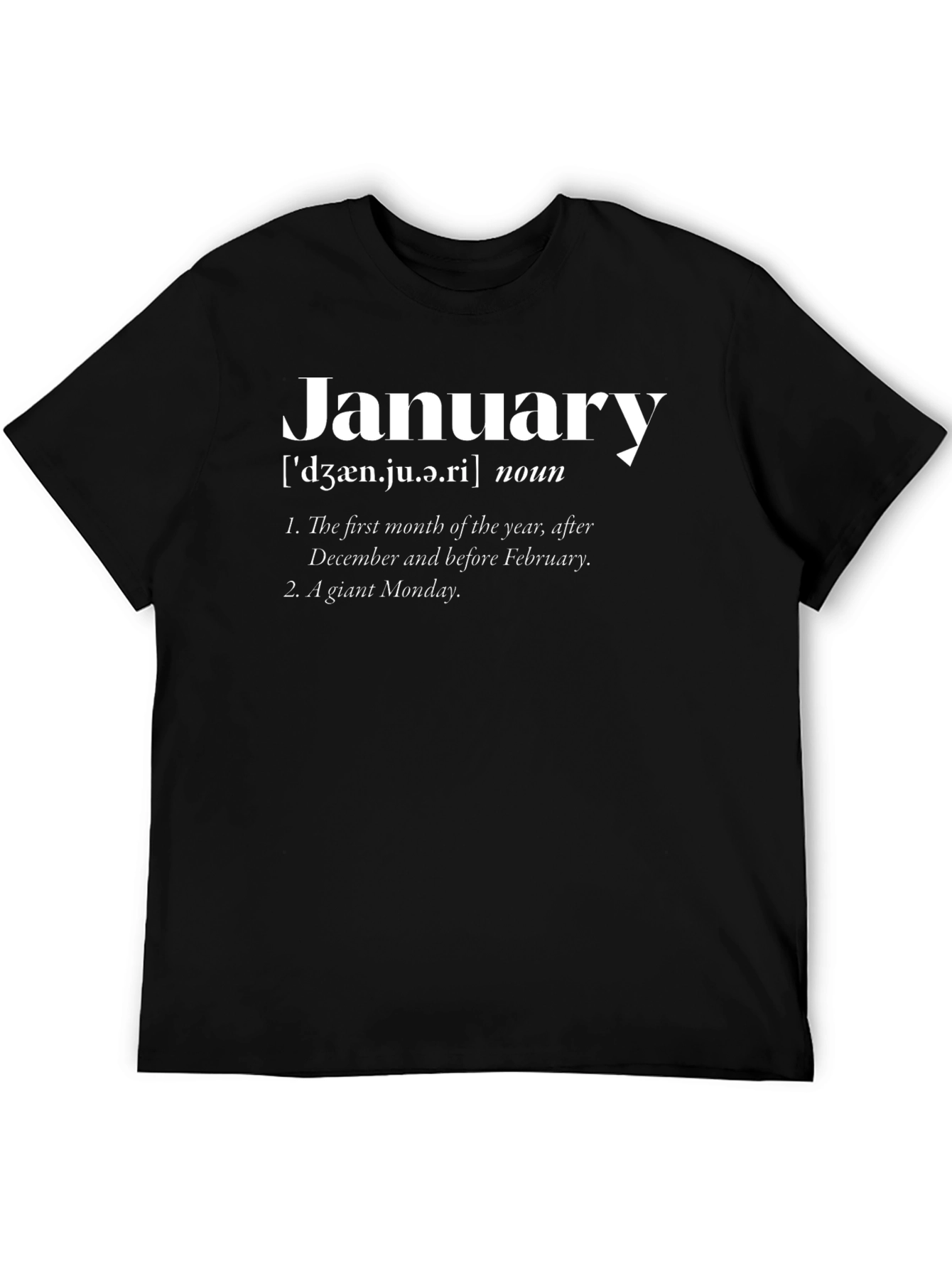Black January Definition Graphic T-Shirt view 5