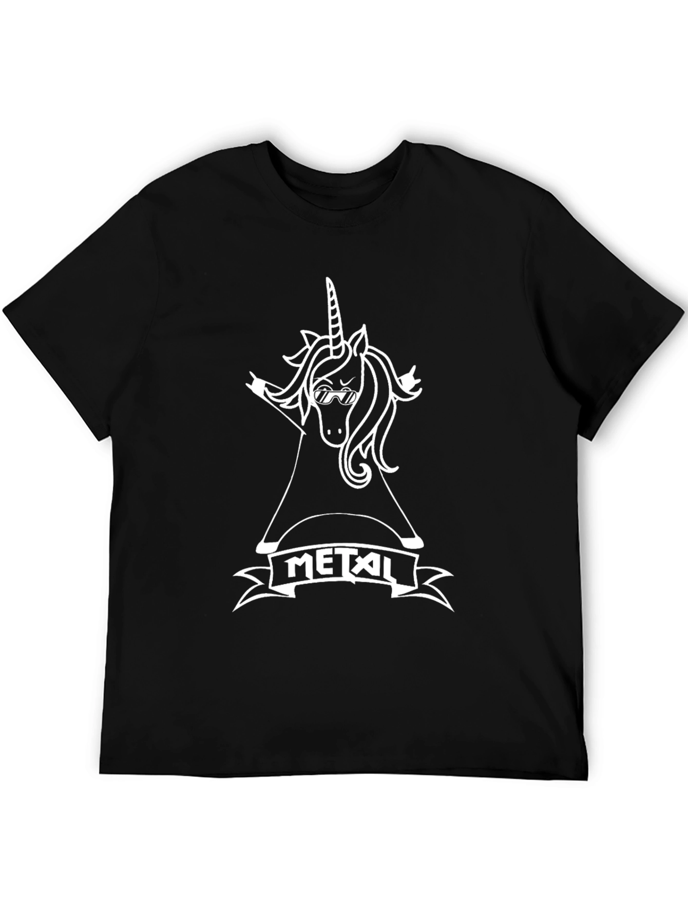 Black Metal Unicorn T-Shirt - Rock On! view 5
