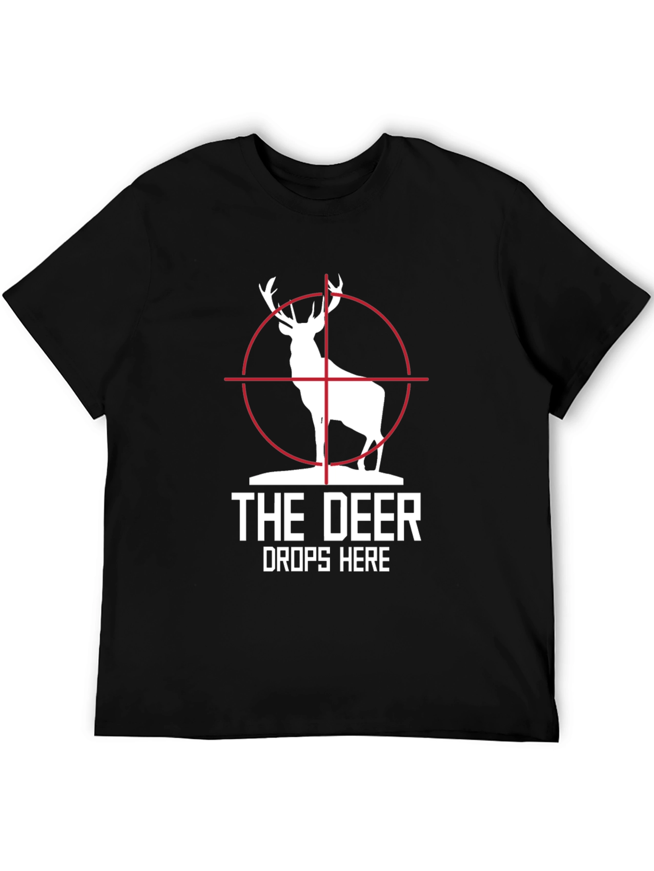 Black The Deer Drops Here Graphic Tee view 5