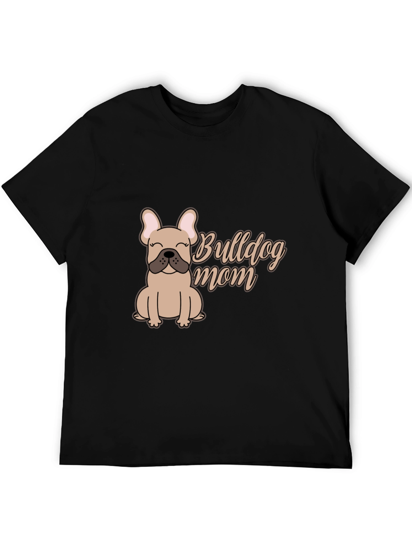 Black Bulldog Mom Graphic Tee - Soft Cotton Blend view 5