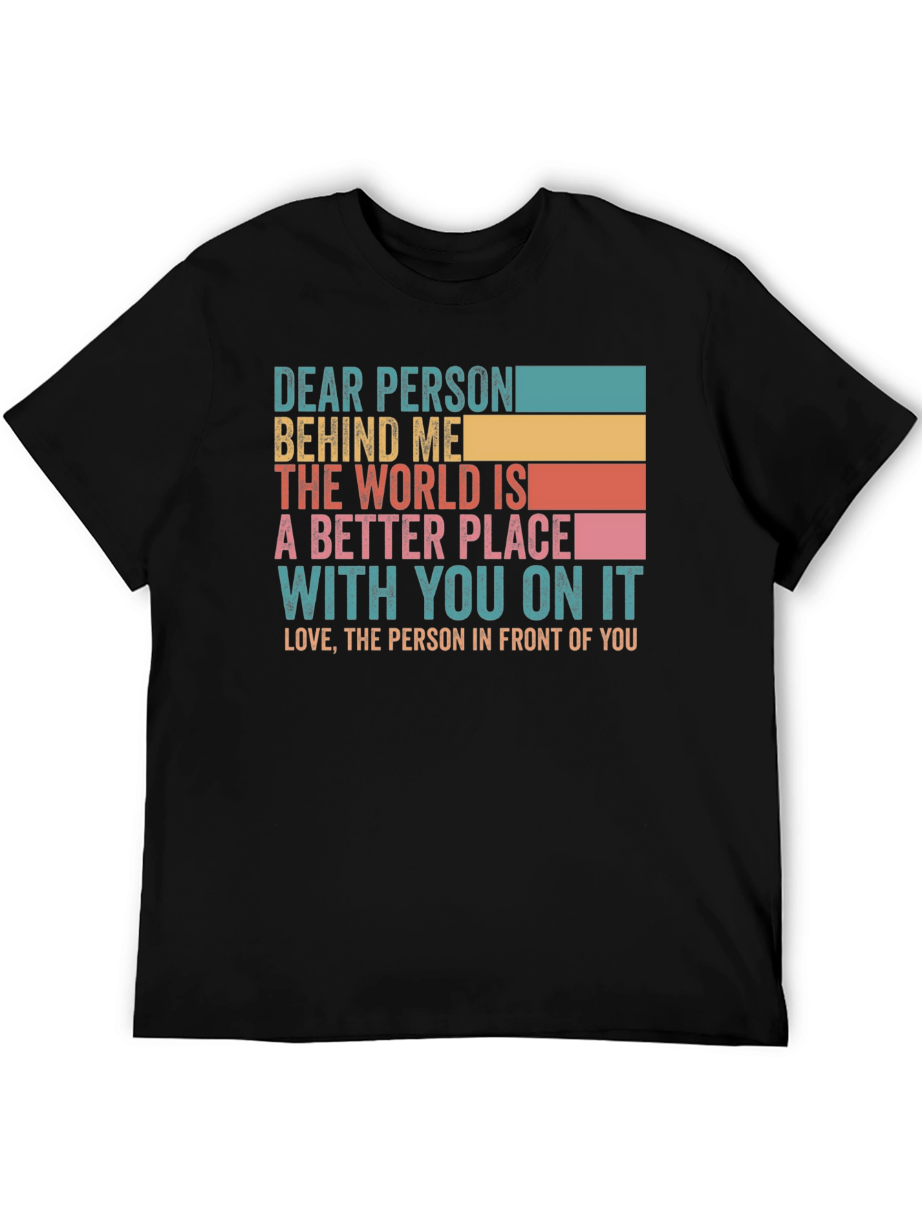 Black Dear Person Behind Me Graphic T-Shirt view 5