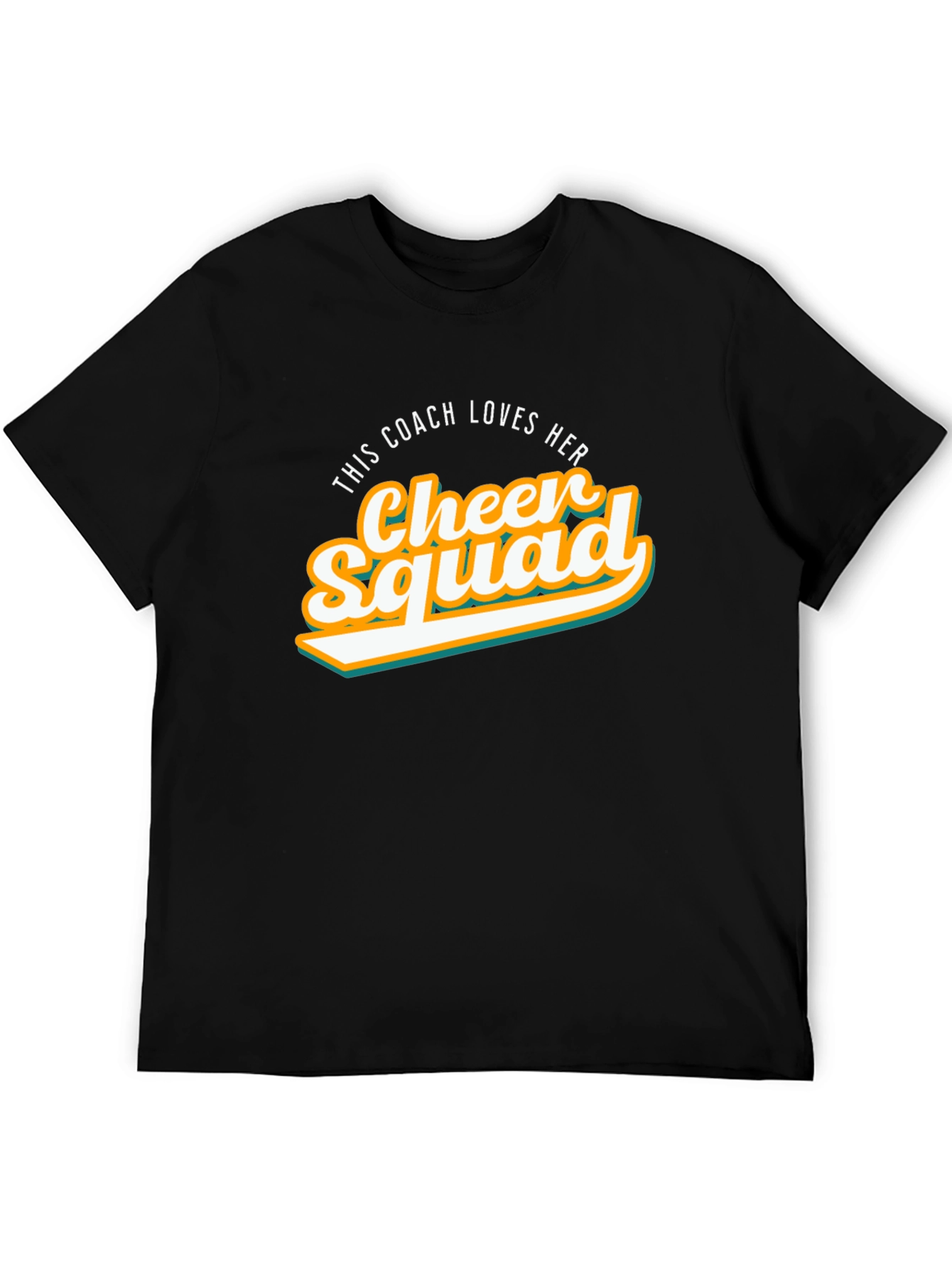 Black Cheer Squad Coach T-Shirt view 5