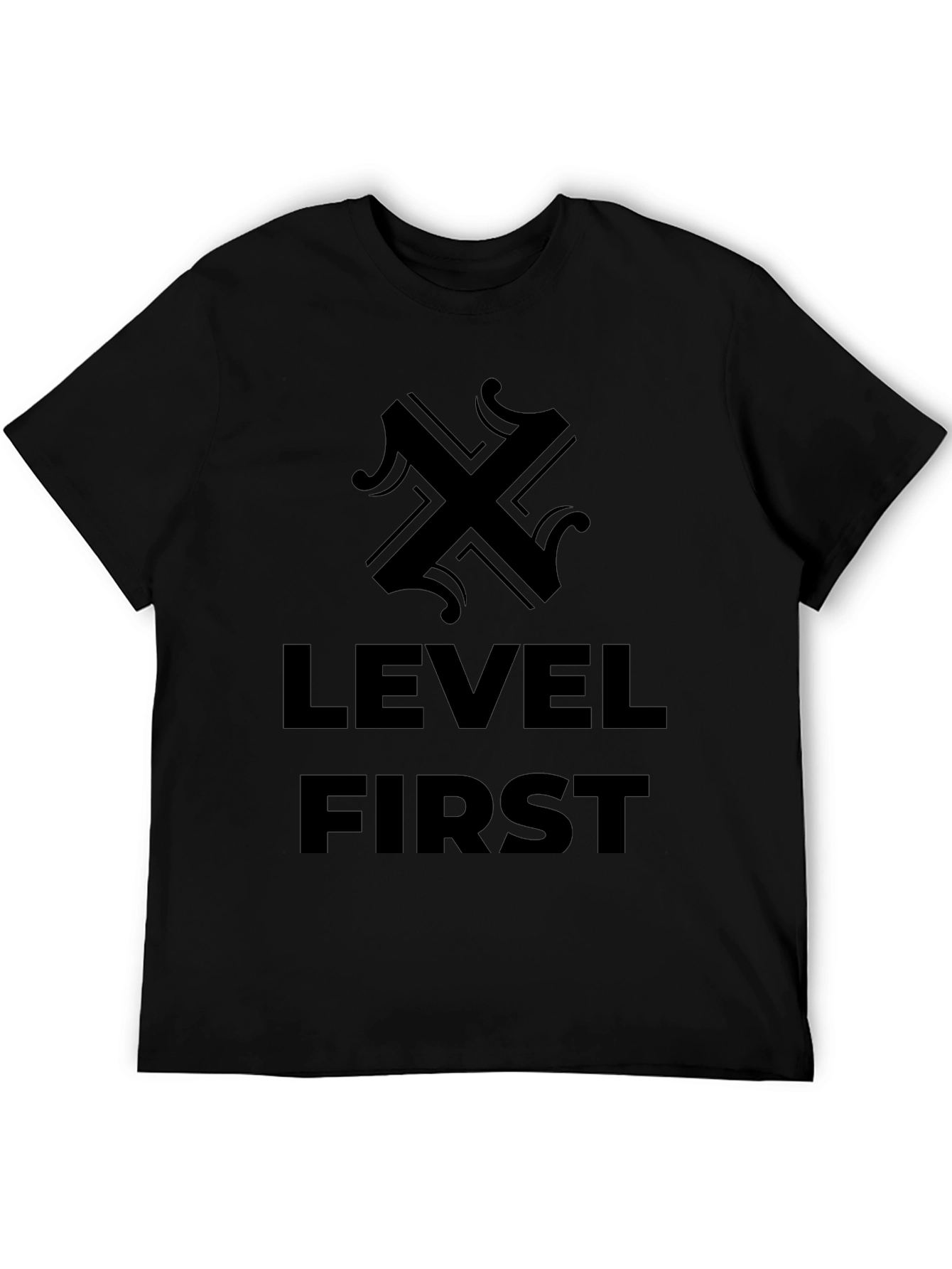 Black Level First Graphic Tee - Black Cotton Casual Shirt view 5