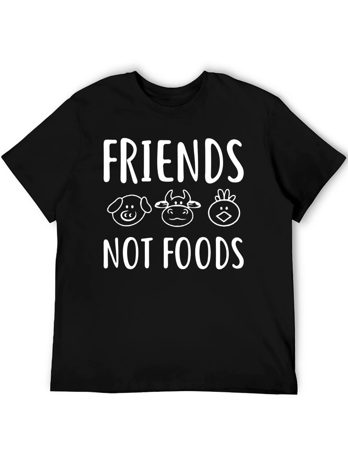 Black Friends Not Foods T-Shirt, Animal Lover Tee view 5