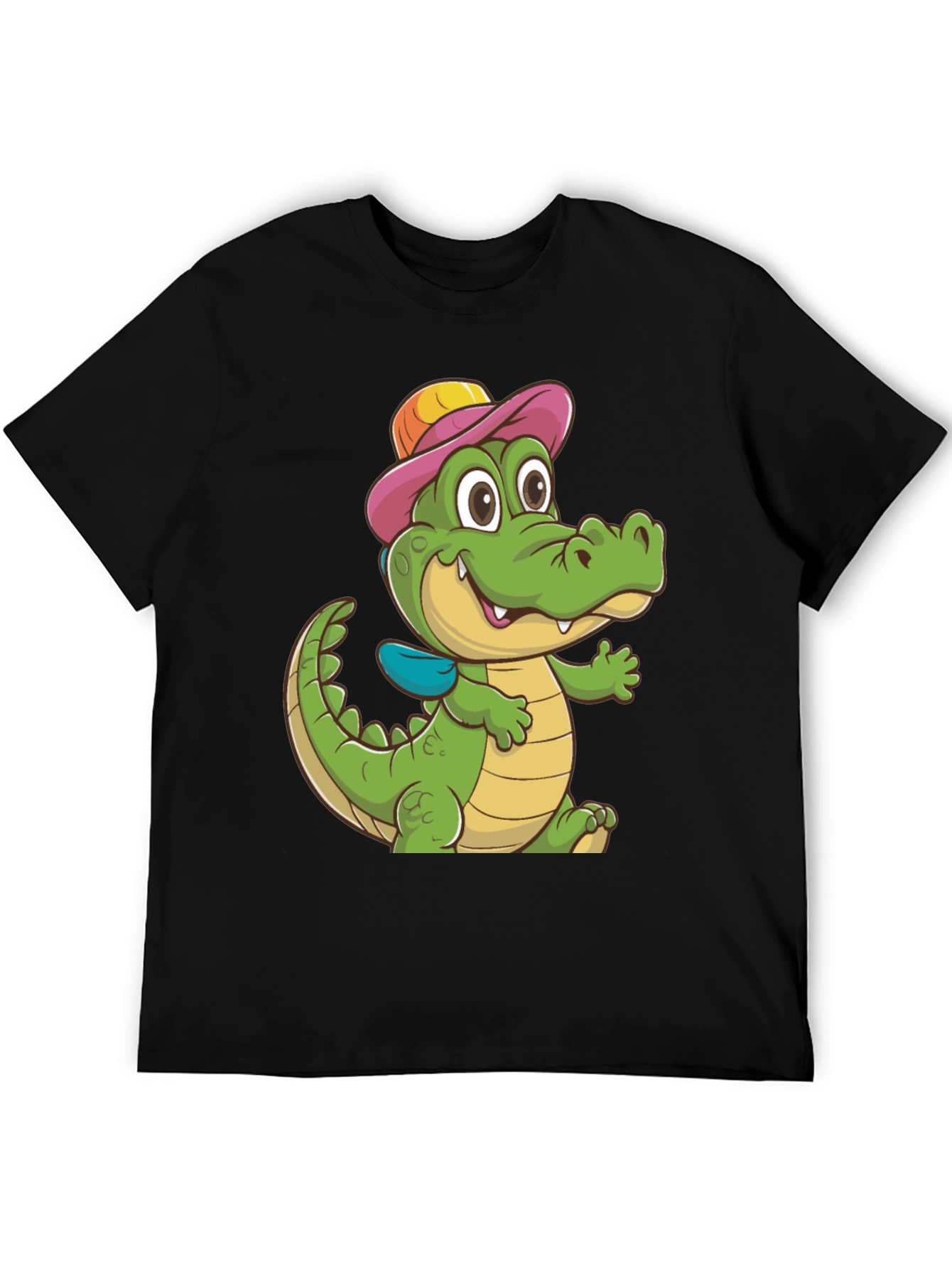 Black Cartoon Alligator T-Shirt view 5