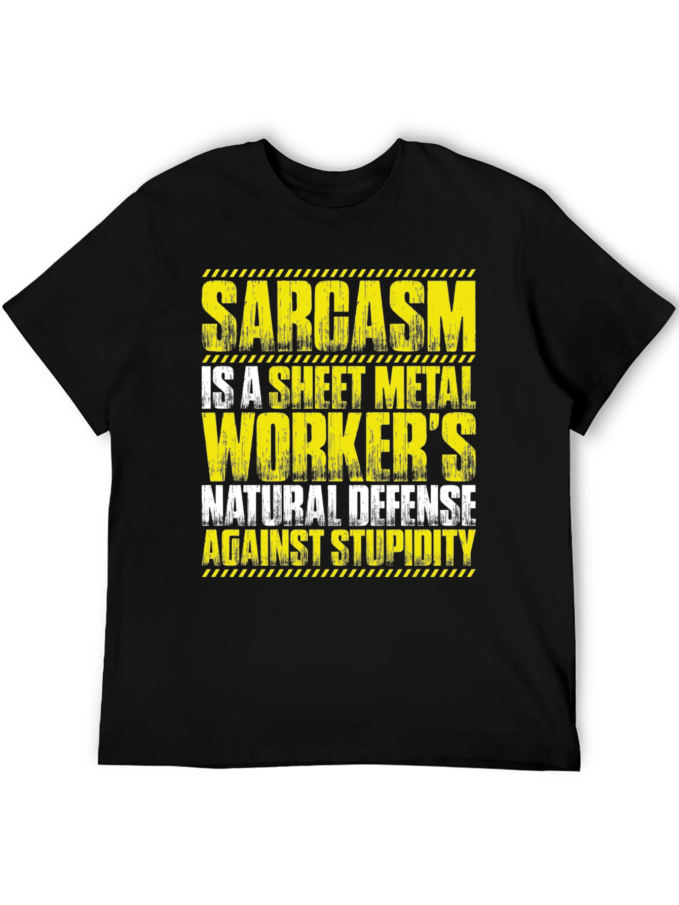 Black Sarcasm Sheet Metal Worker's T-Shirt view 5