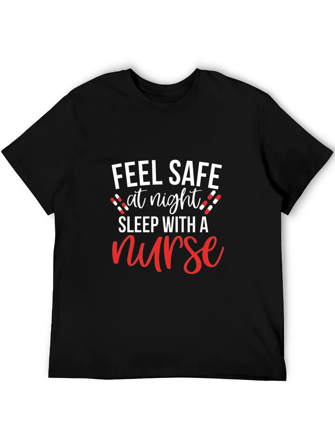 Black Feel Safe, Sleep With a Nurse Tee view 5