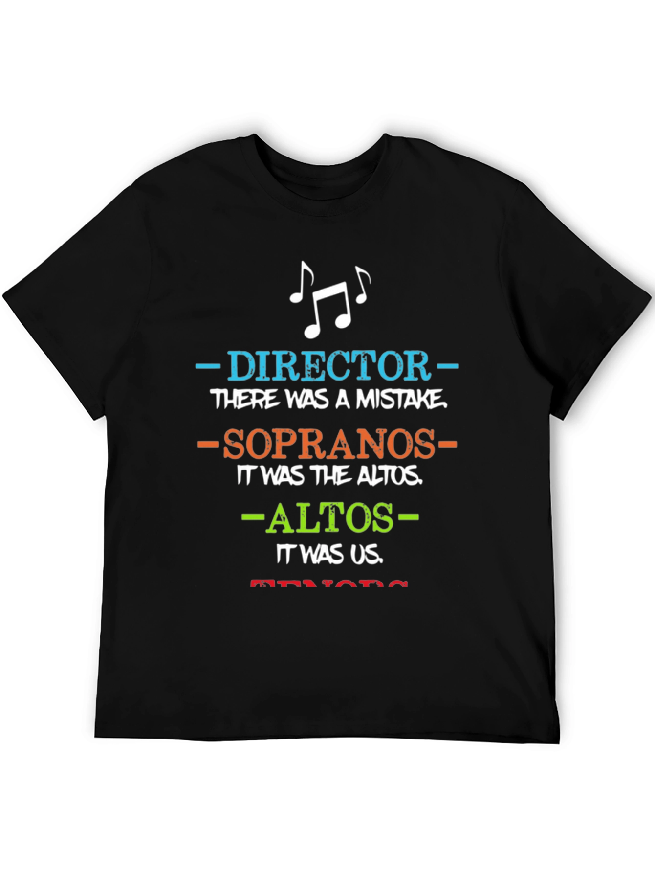 Black Choir Director T-Shirt: Blame the Altos Funny Music Tee view 5