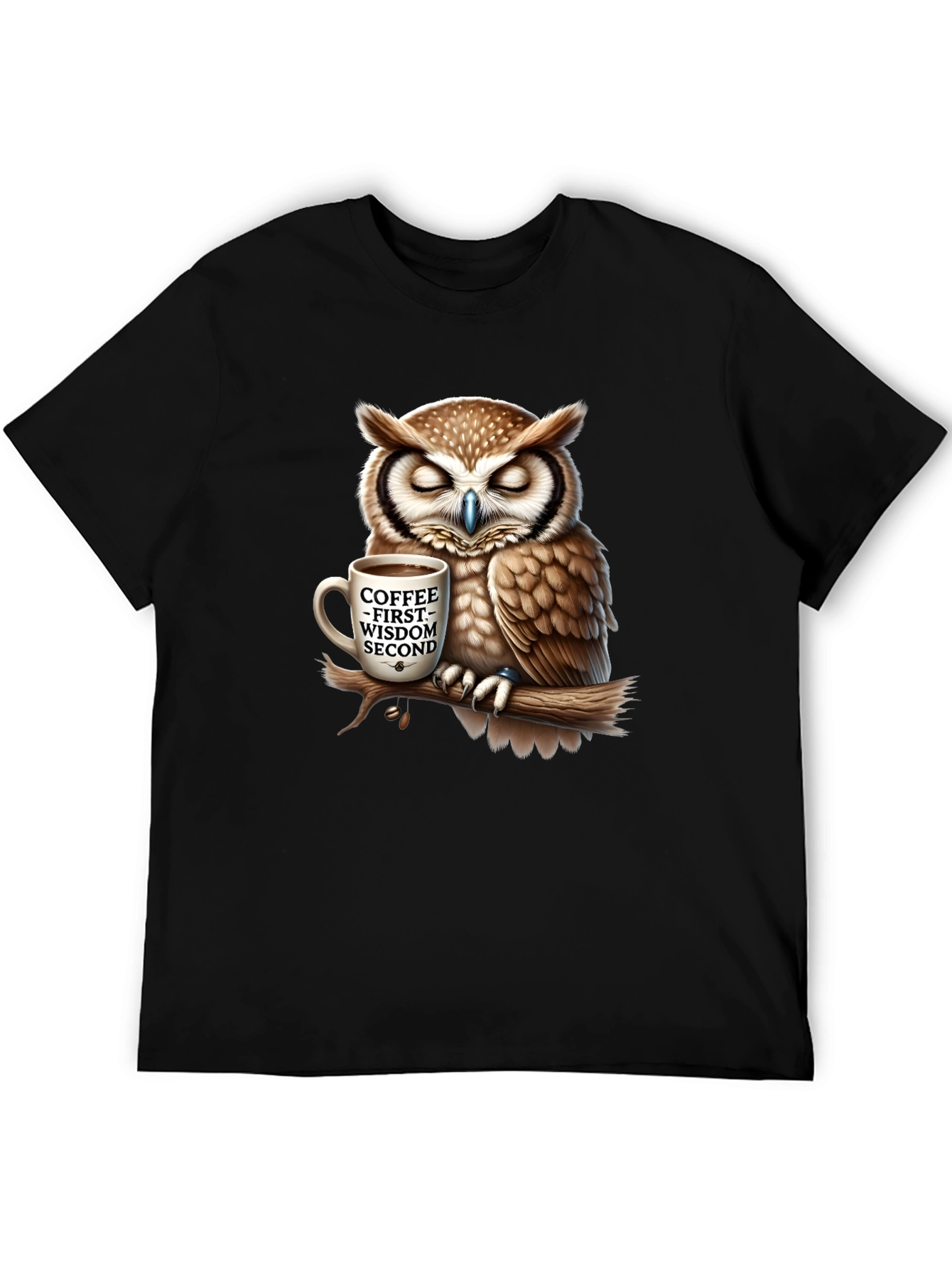 Black Owl Coffee Wisdom Graphic Tee view 5