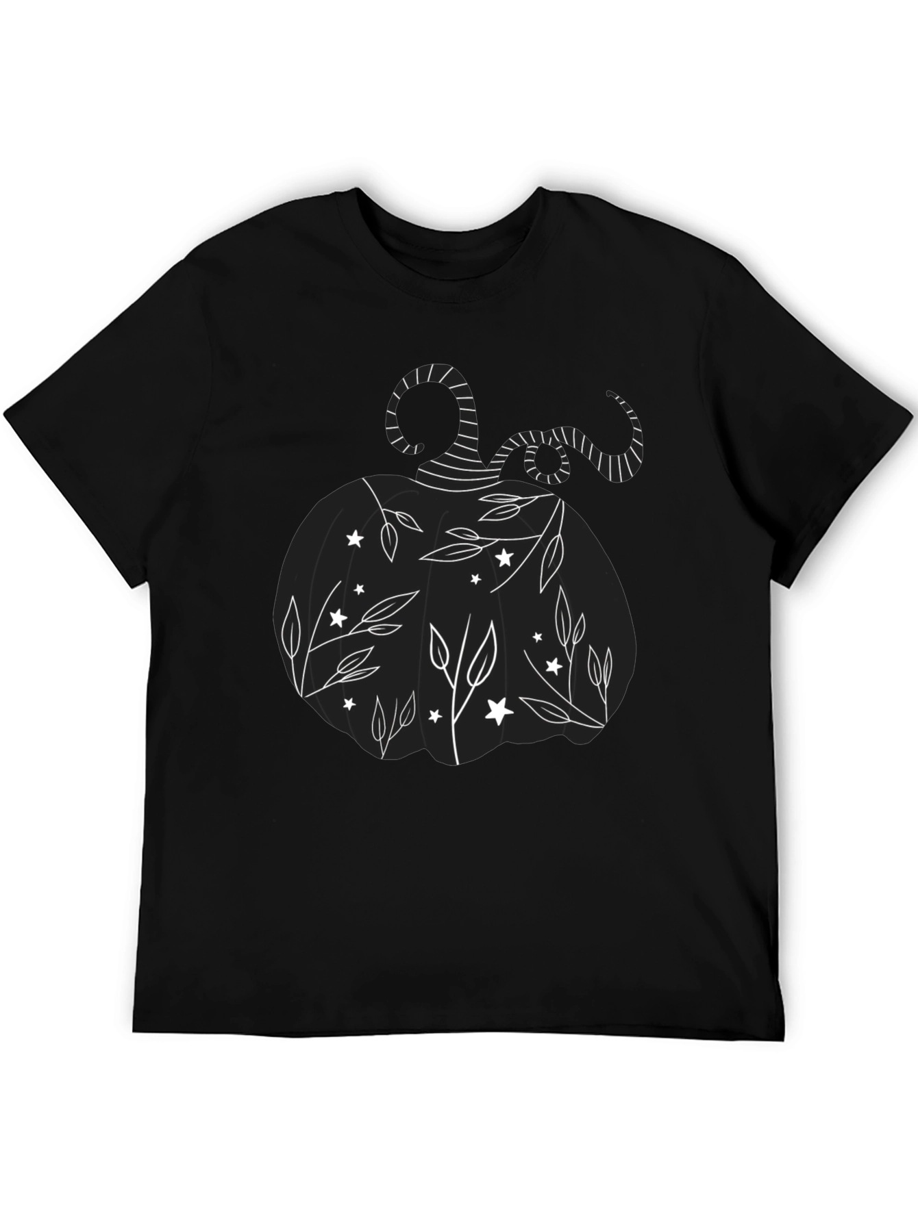 Black Whimsical Pumpkin T-Shirt - Halloween Style view 5