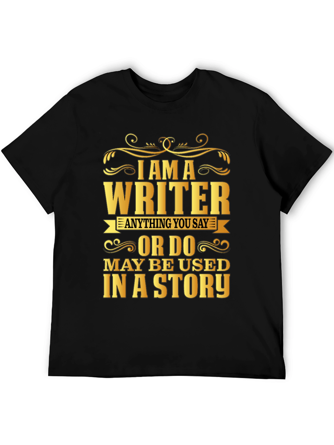 Black I Am A Writer Graphic Tee view 5