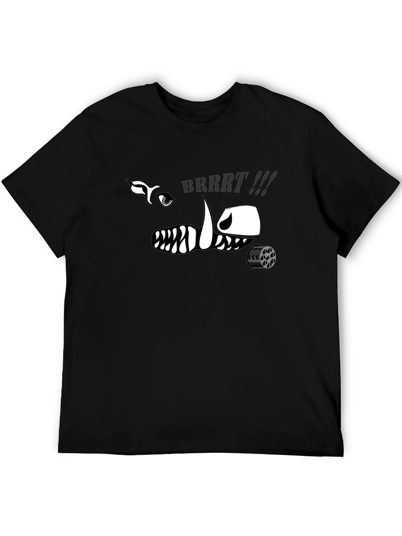 Black BRRRT Funny Graphic Tee view 5