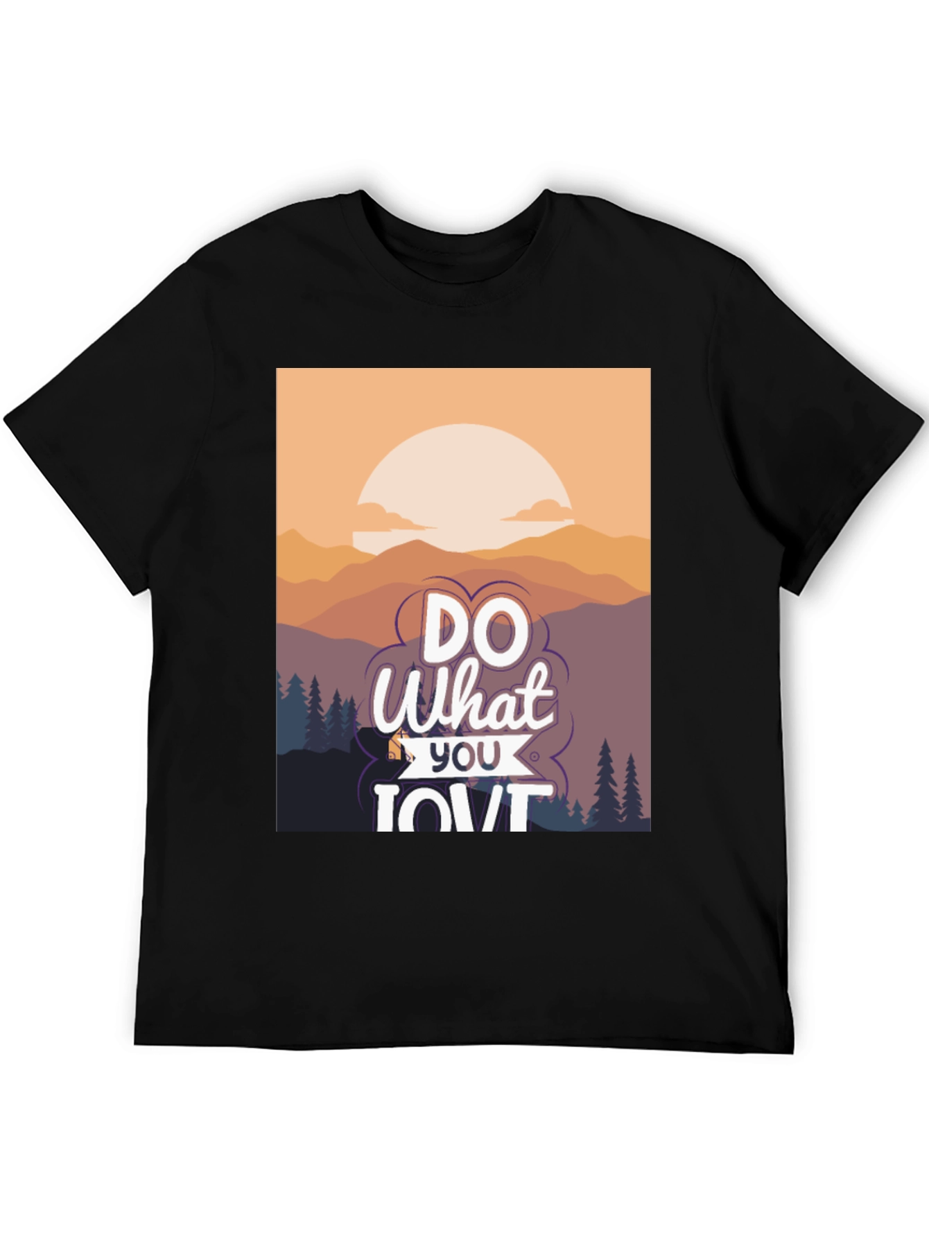 Black Do What You Love Graphic Tee - Black T-Shirt view 5