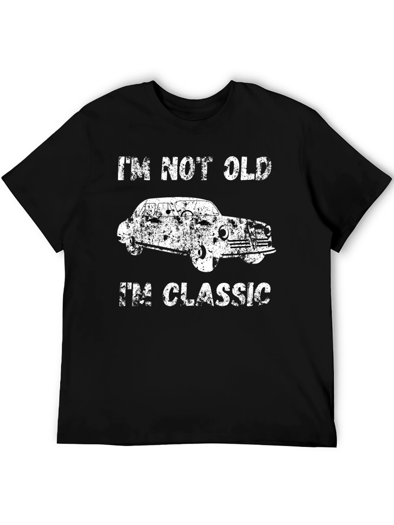 Black Classic Car T-Shirt - I'm Not Old, I'm Classic view 5