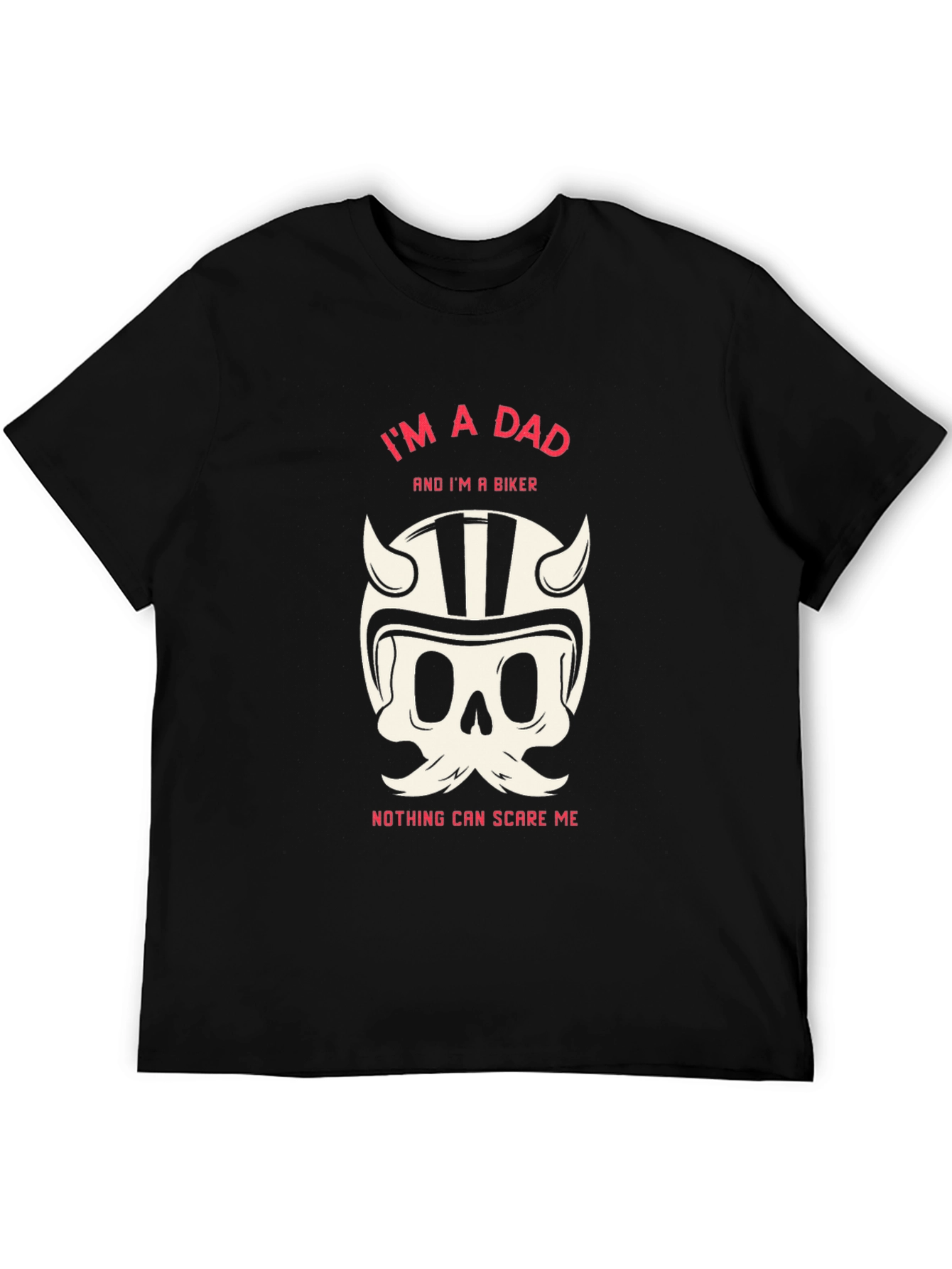 Black I'm a Dad & Biker T-Shirt view 5