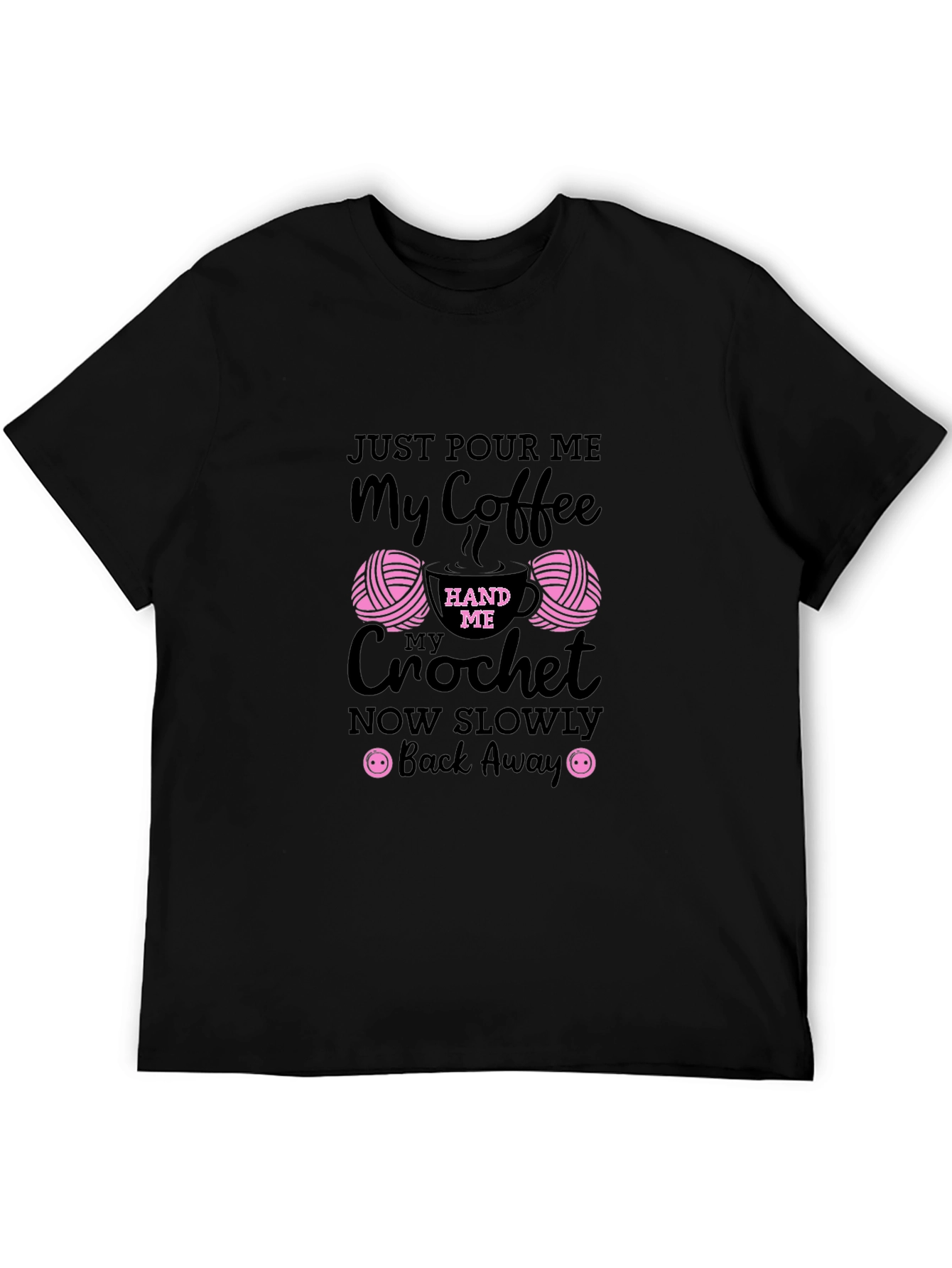 Black Coffee & Crochet Graphic Tee - Humor Apparel view 5