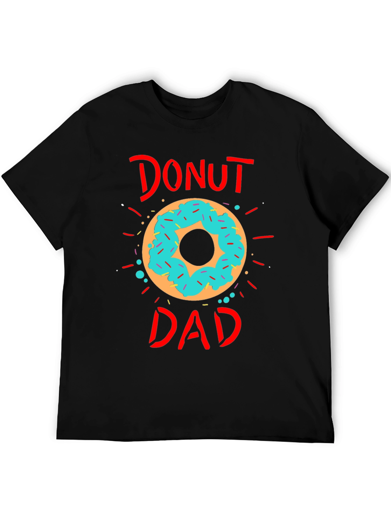 Black Donut Dad T-Shirt - Father's Day Tee view 5