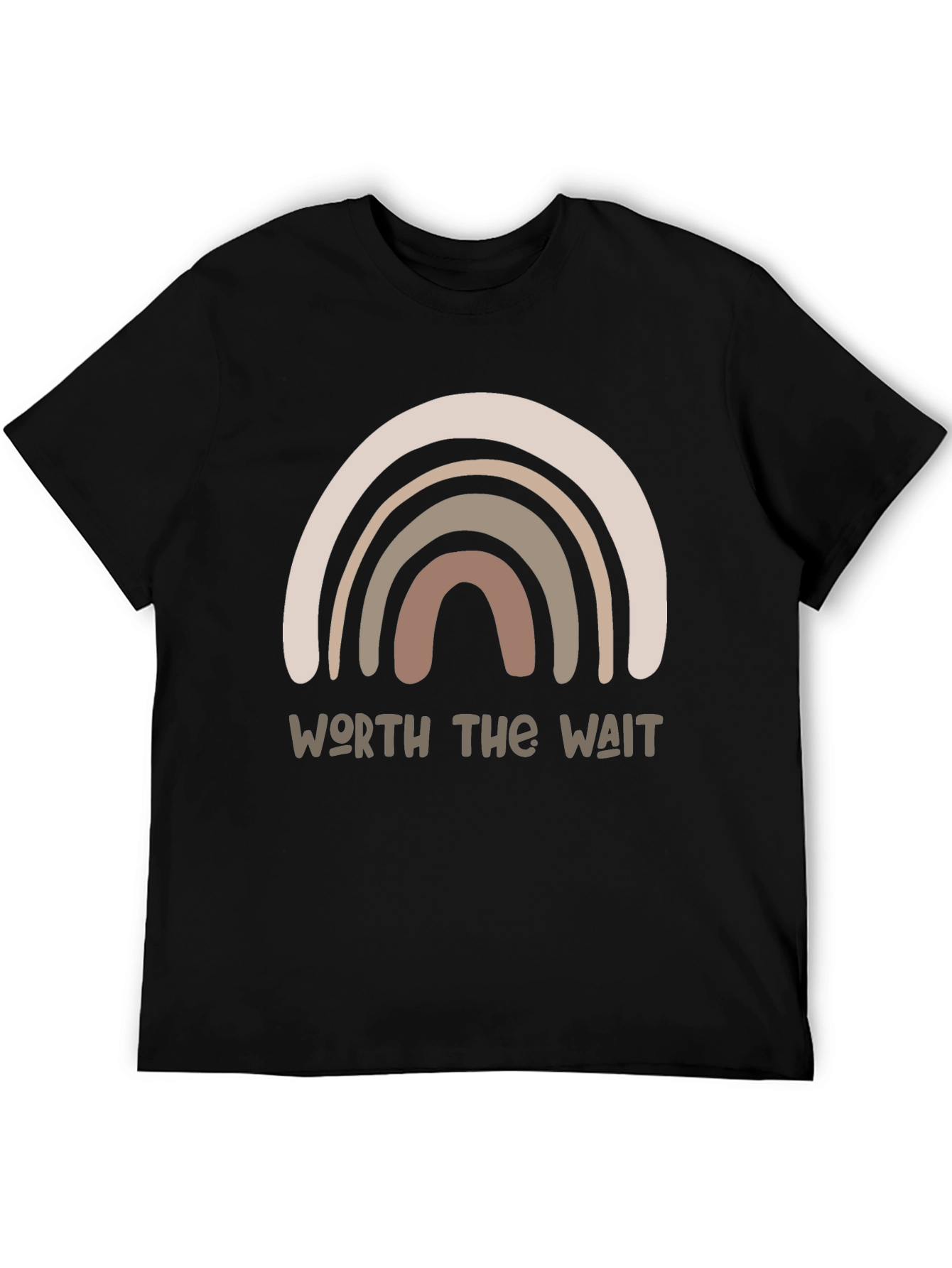 Black Worth the Wait Rainbow Graphic Tee - Unisex view 5