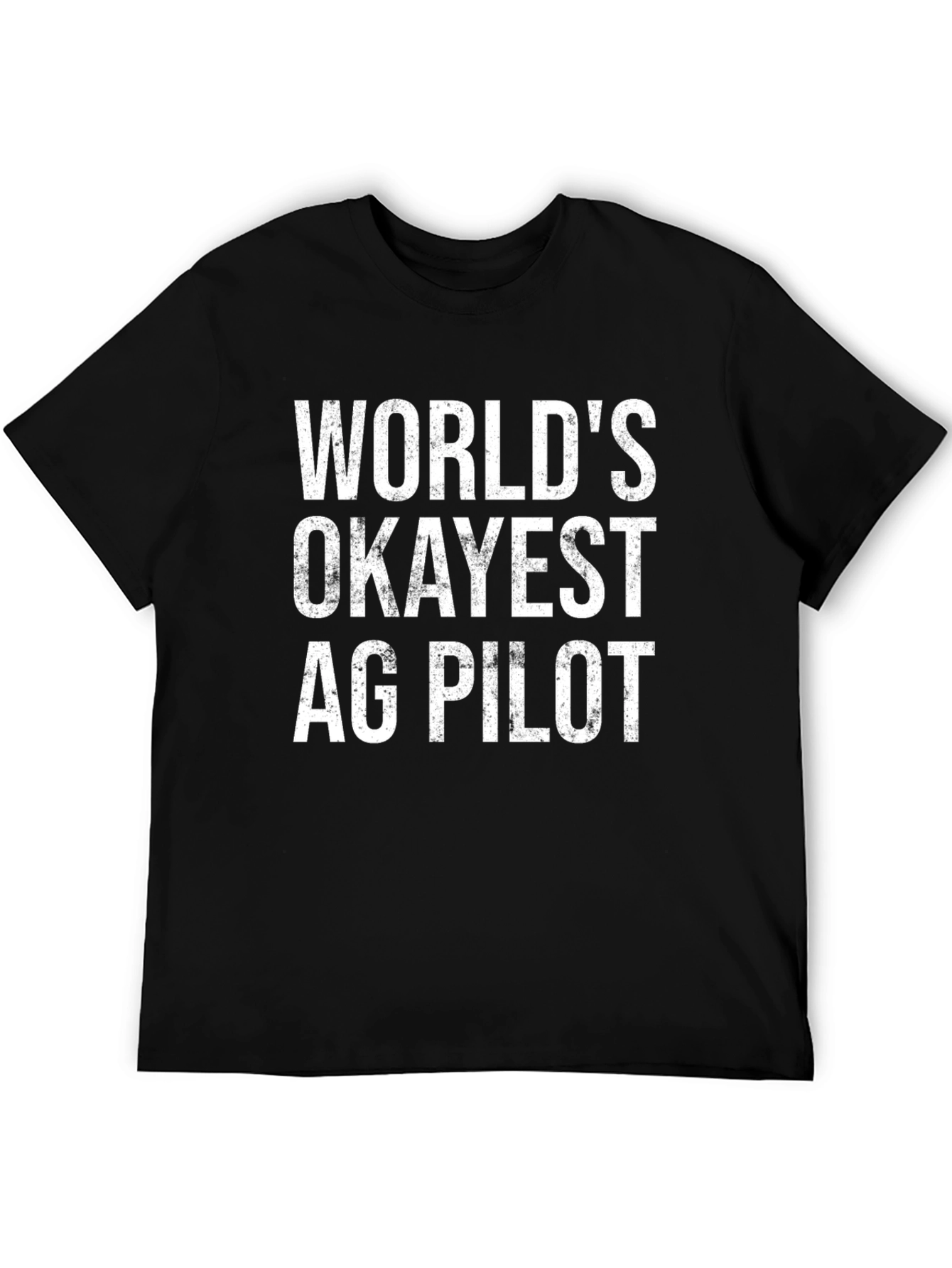 Black World's Okayest AG Pilot Graphic T-Shirt view 5