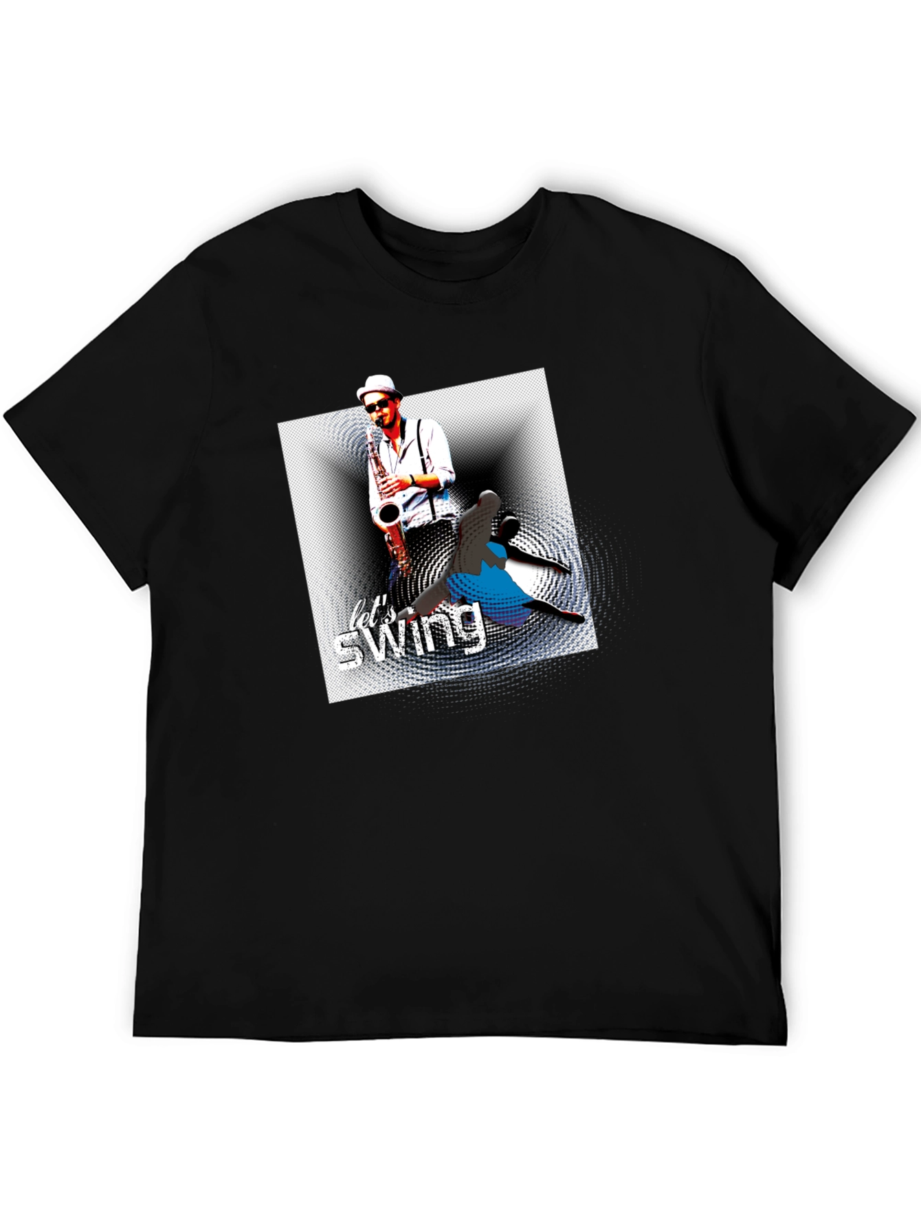 Black Let's Swing Graphic T-Shirt - Black view 5
