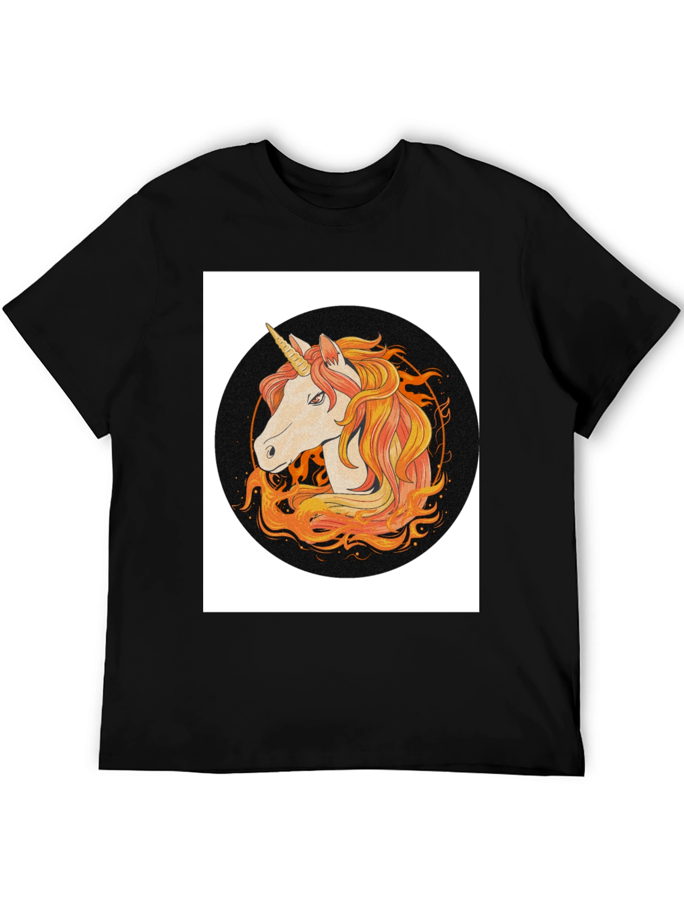 Black Unicorn Graphic Tee - Black Cotton Blend view 5