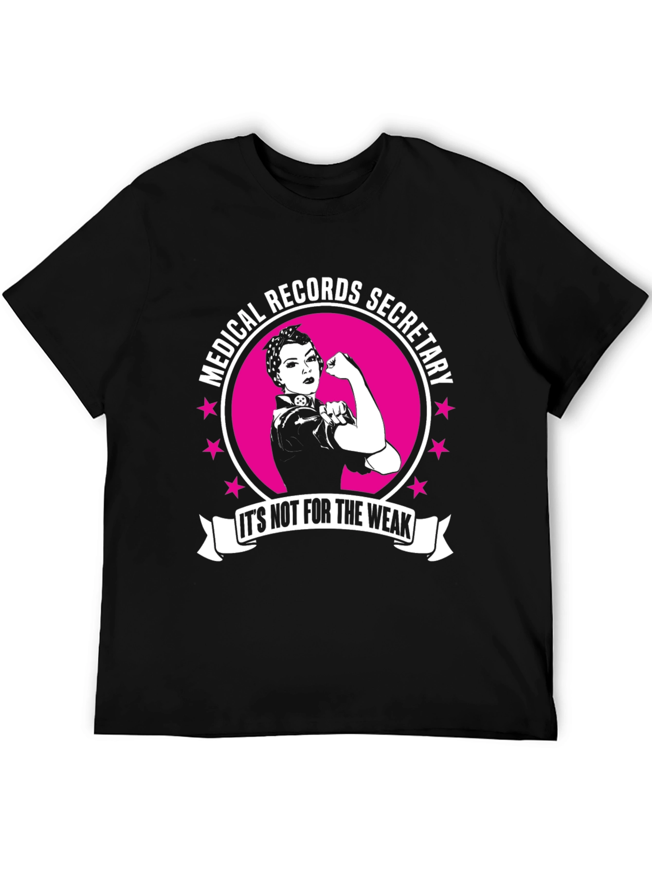 Black Medical Records Secretary T-Shirt - Strong Women view 5