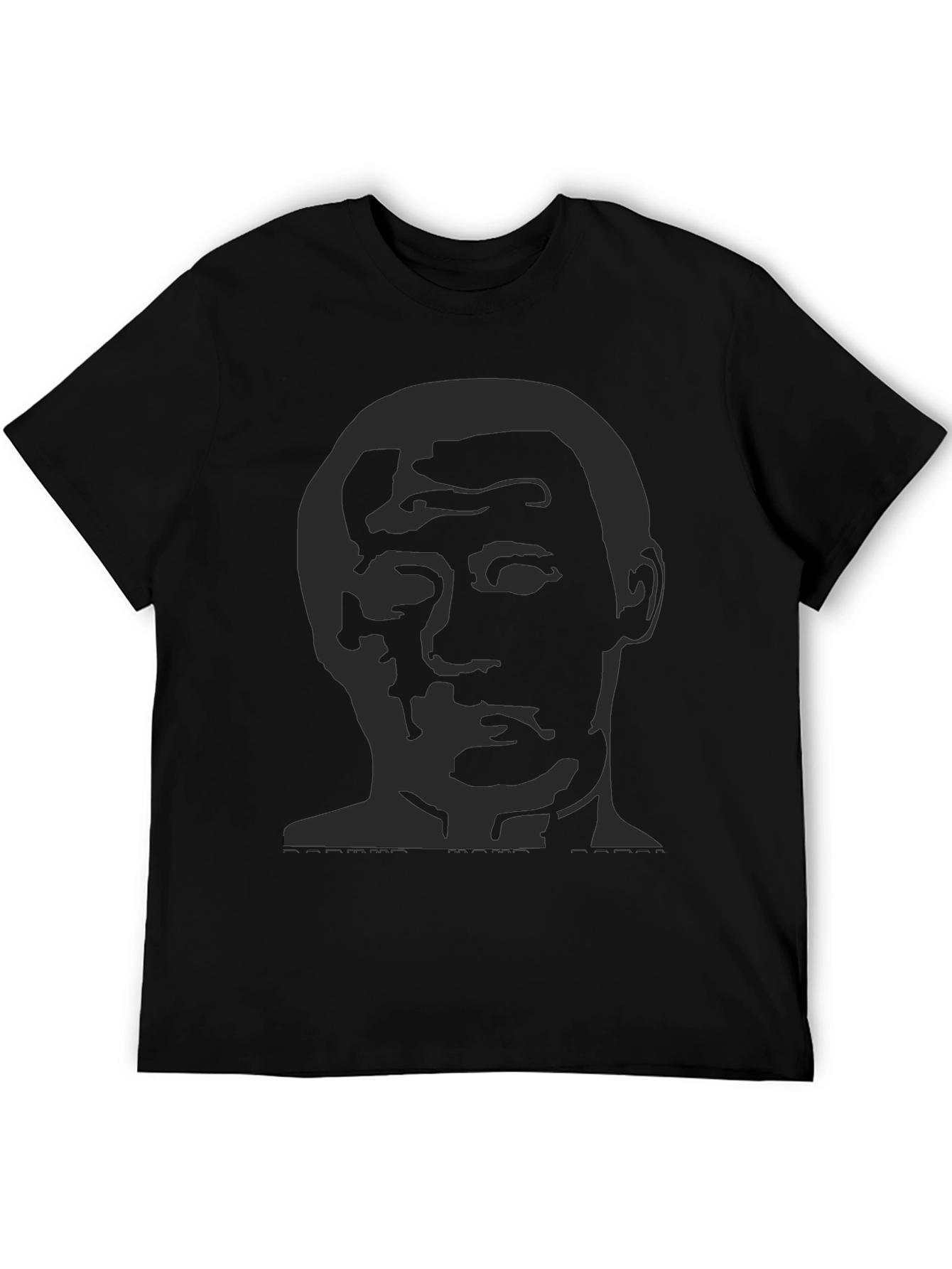 Black Men's Graphic Print T-Shirt - Black view 5