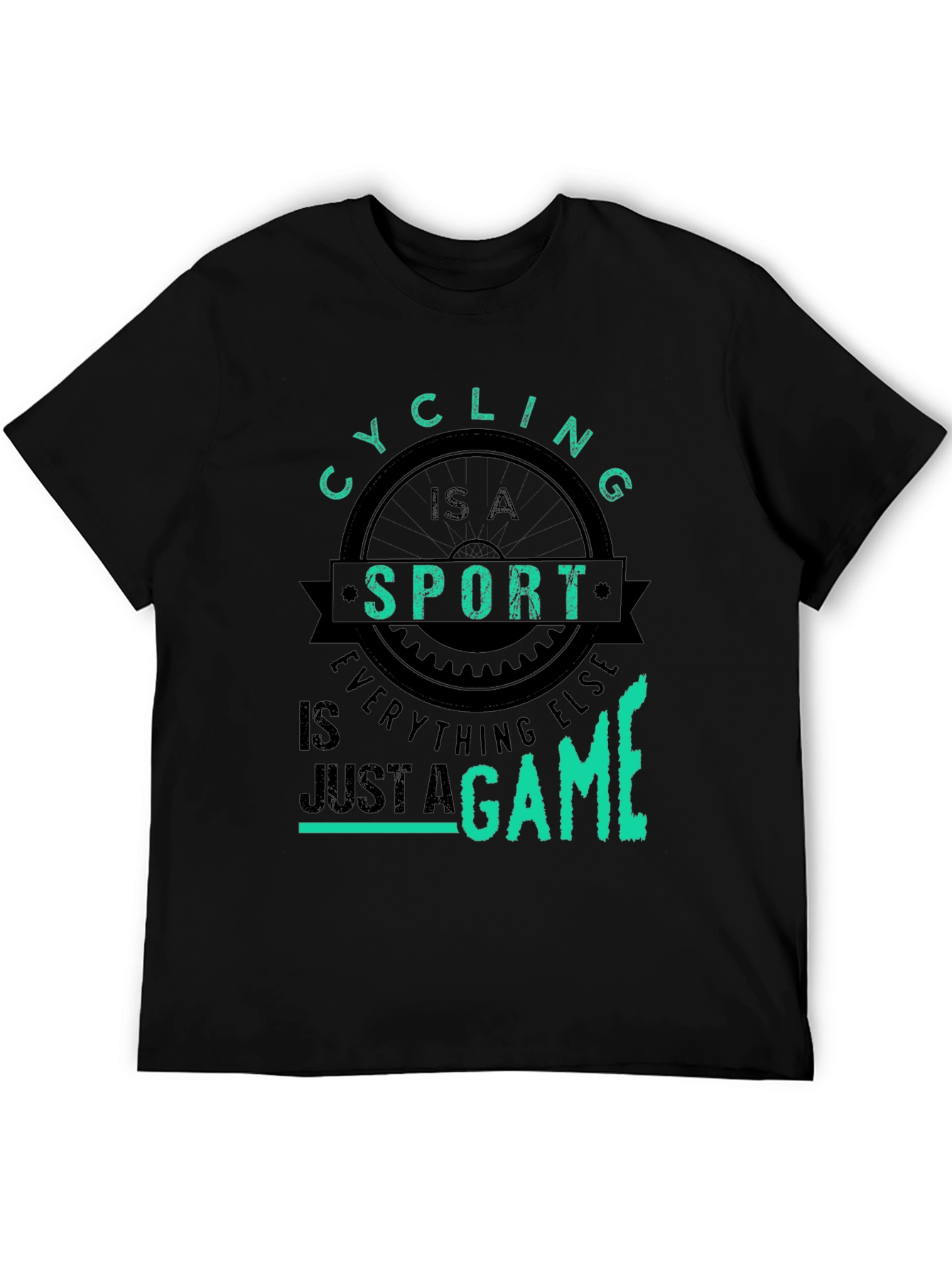 Black Cycling is a Sport T-Shirt view 5