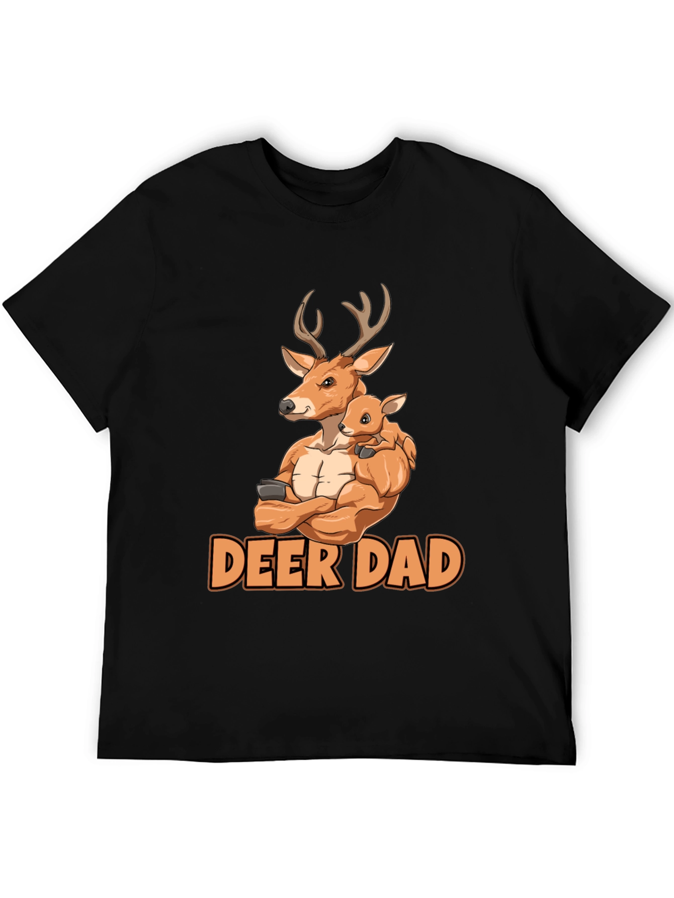 Black Deer Dad Graphic Tee - Father's Day Gift view 5